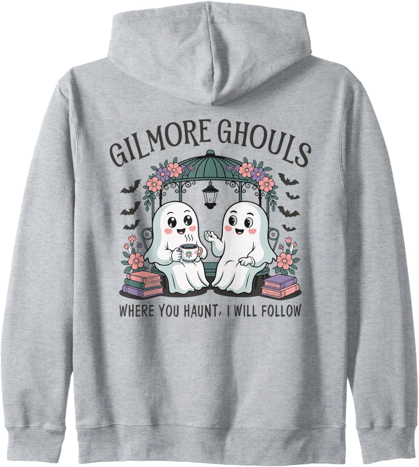 Gilmore Ghouls Where You Haunt I Will Follow Halloween Zip Hoodie