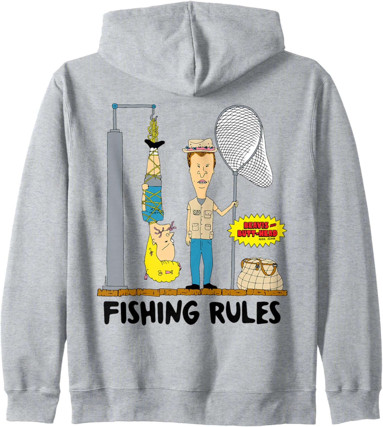 MTV - Beavis And Butthead Fishing Rules Zip Hoodie
