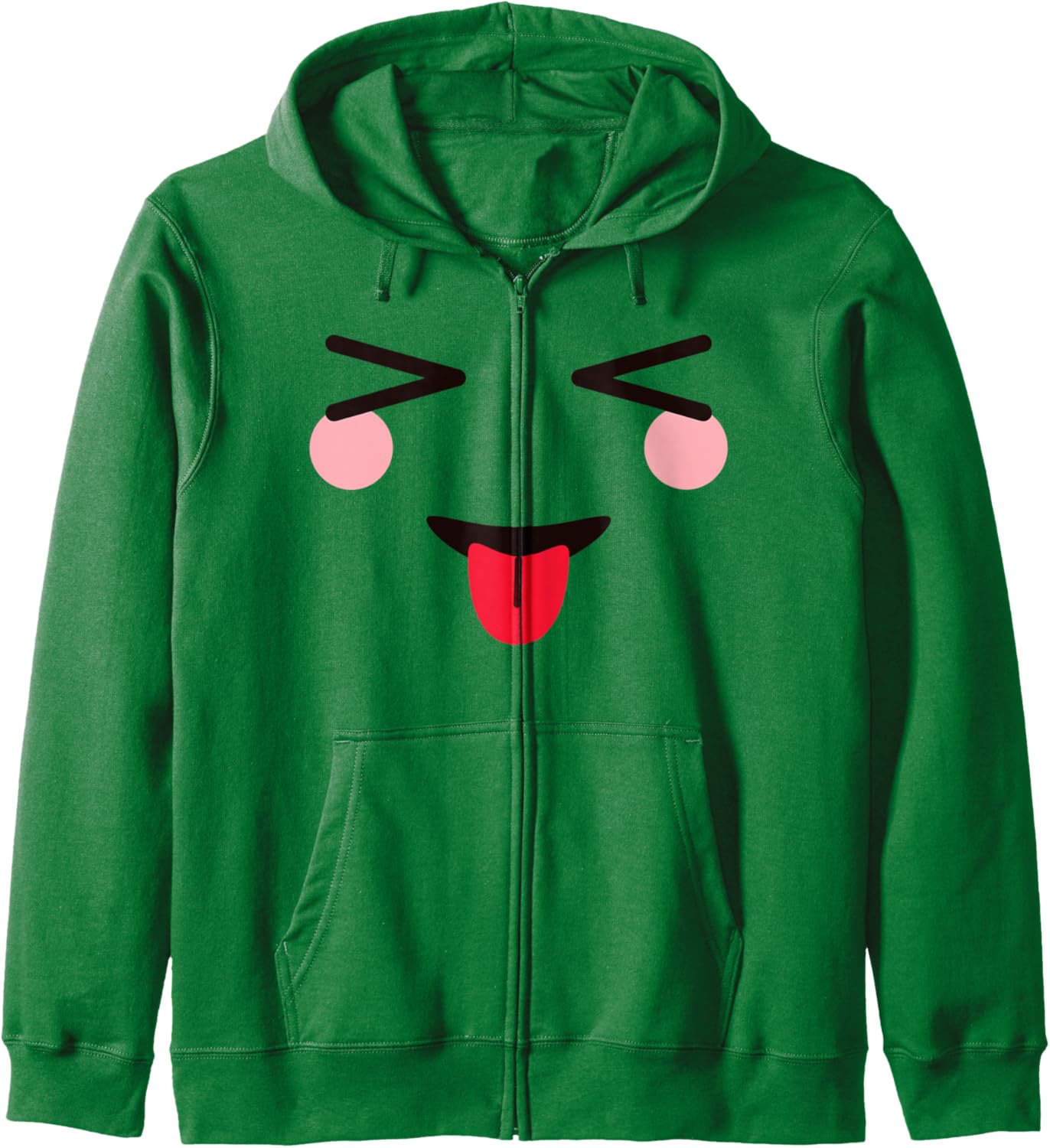 Happy Kawaii Tongue Out Face Anime Hoodie