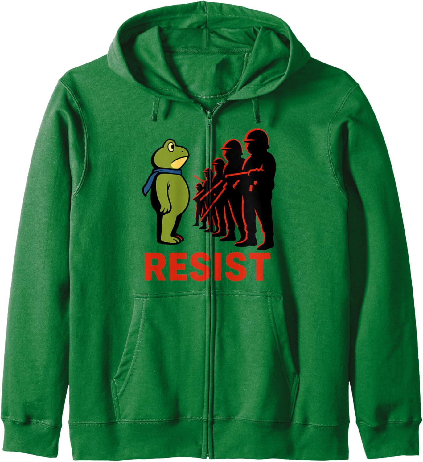 Vintage Portland 2025 Resist Portland Frog Protest Men Women Zip Hoodie