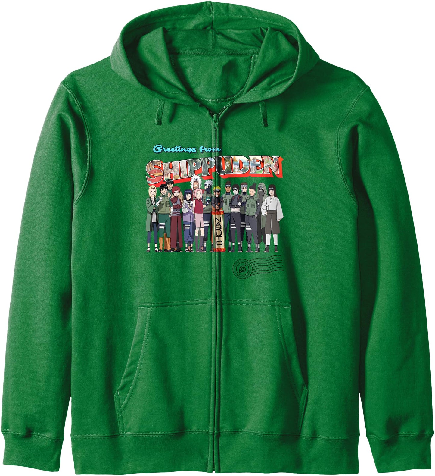 Naruto Shippuden Greetings Hidden Leaf Destination Anime Hoodie