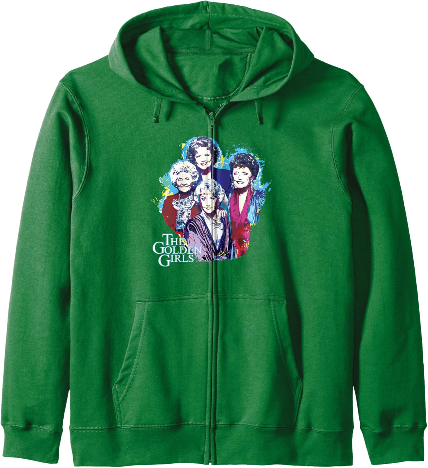 The Golden Girls Iconic Characters Group Shot Vintage Paint Zip Hoodie