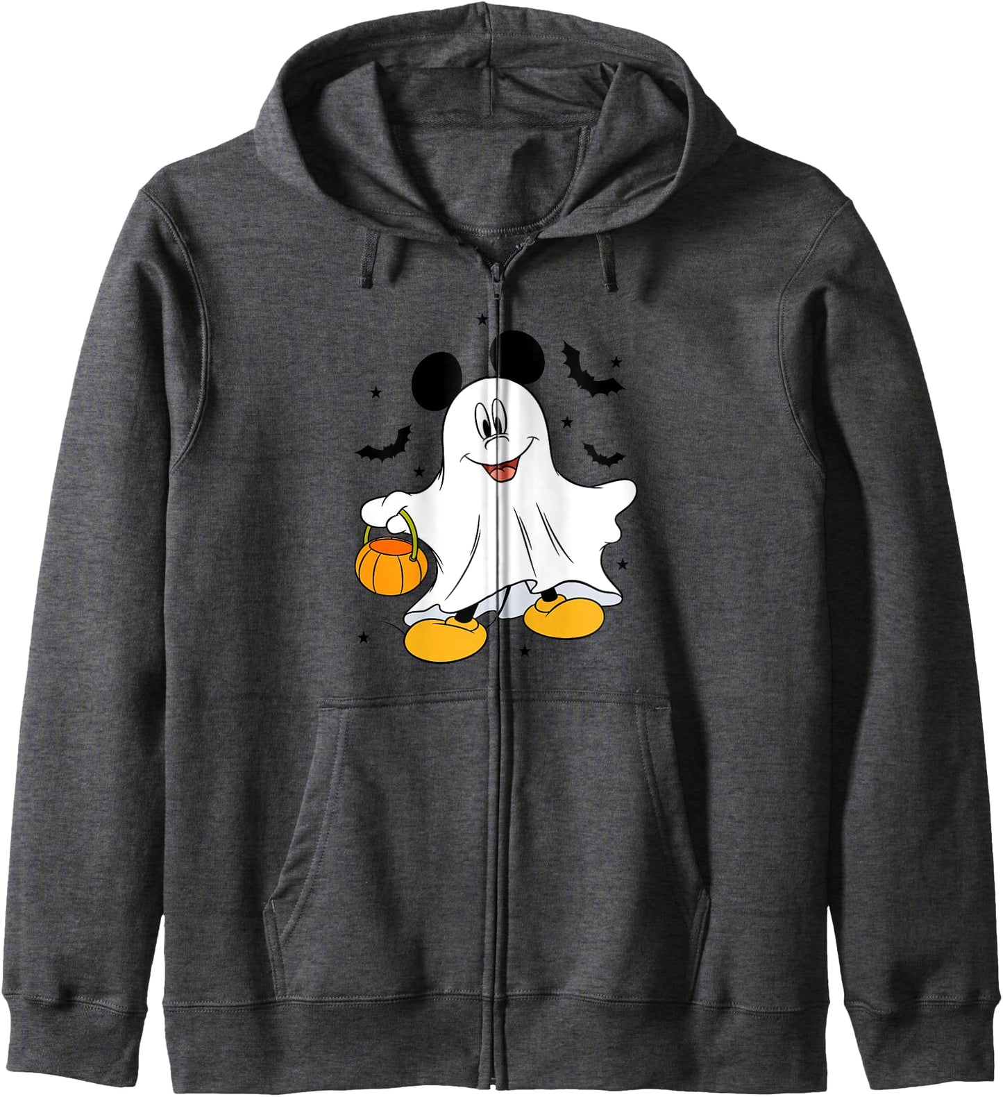 Disney Mickey And Friends Halloween Ghost Mickey Mouse Zip Hoodie