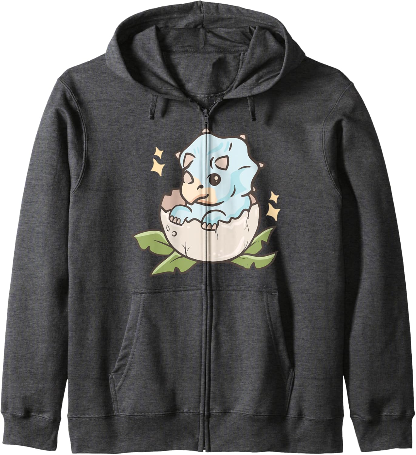 Baby Dinosaur Triceratops - Cute Kawaii Anime Aesthetic Hoodie