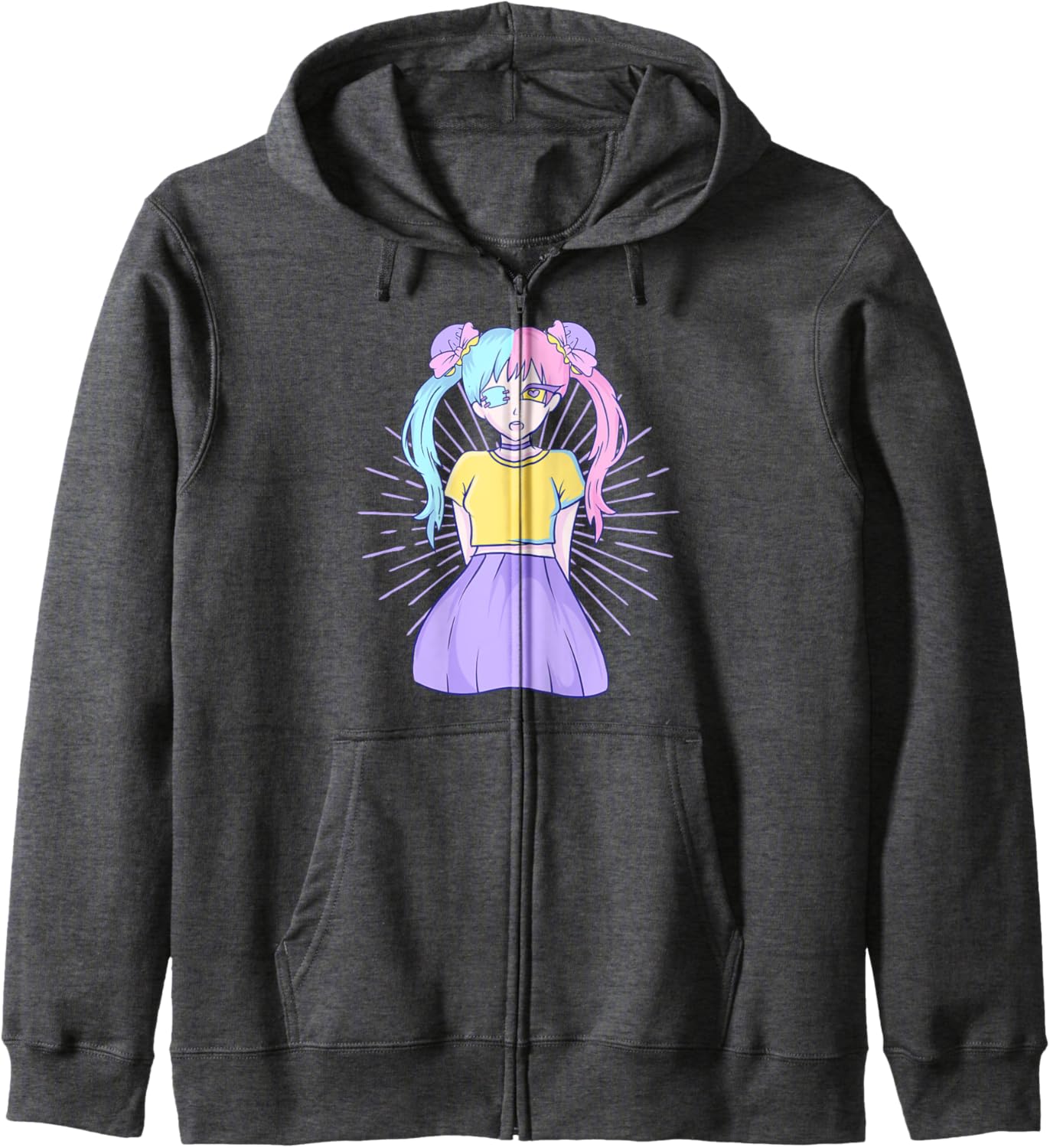 Pink Gothic Girl - Cute Pastel Goth Kawaii Anime Hoodie