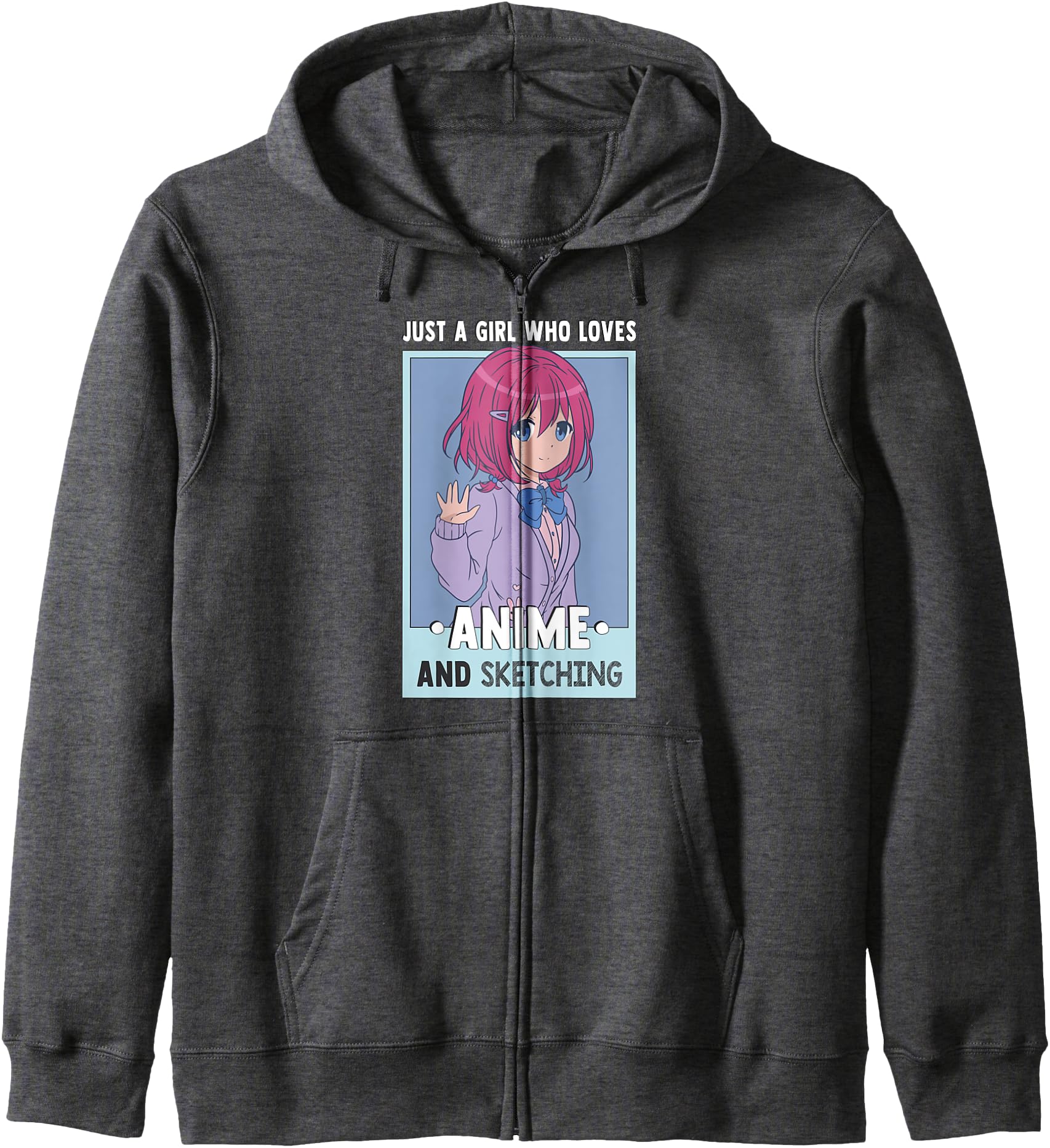 Otaku Anime Girl Just A Girl Who Loves Anime And Sketching Hoodie