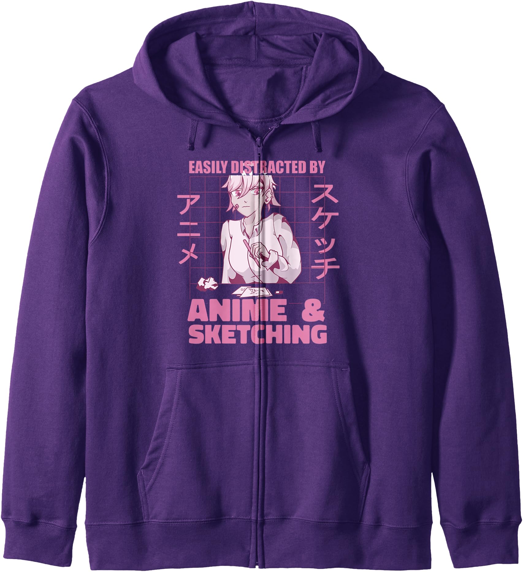 Kawaii Clothing Easily Distracted By Anime And Sketching Hoodie