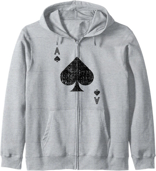 Ace Of Spades Halloween Costume Zip Hoodie