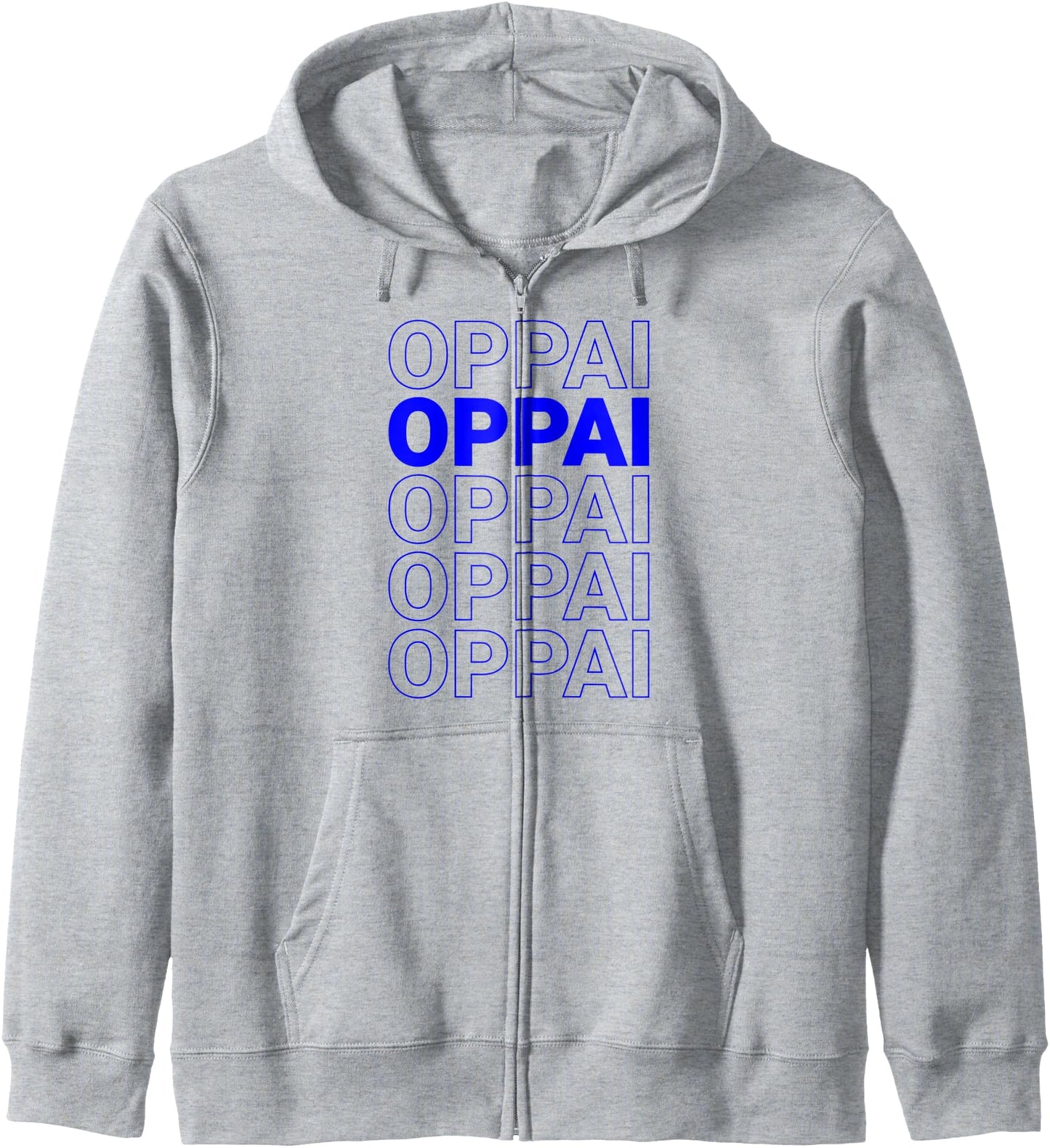 Blue Oppai Word Funny Anime Manga Saying Hoodie