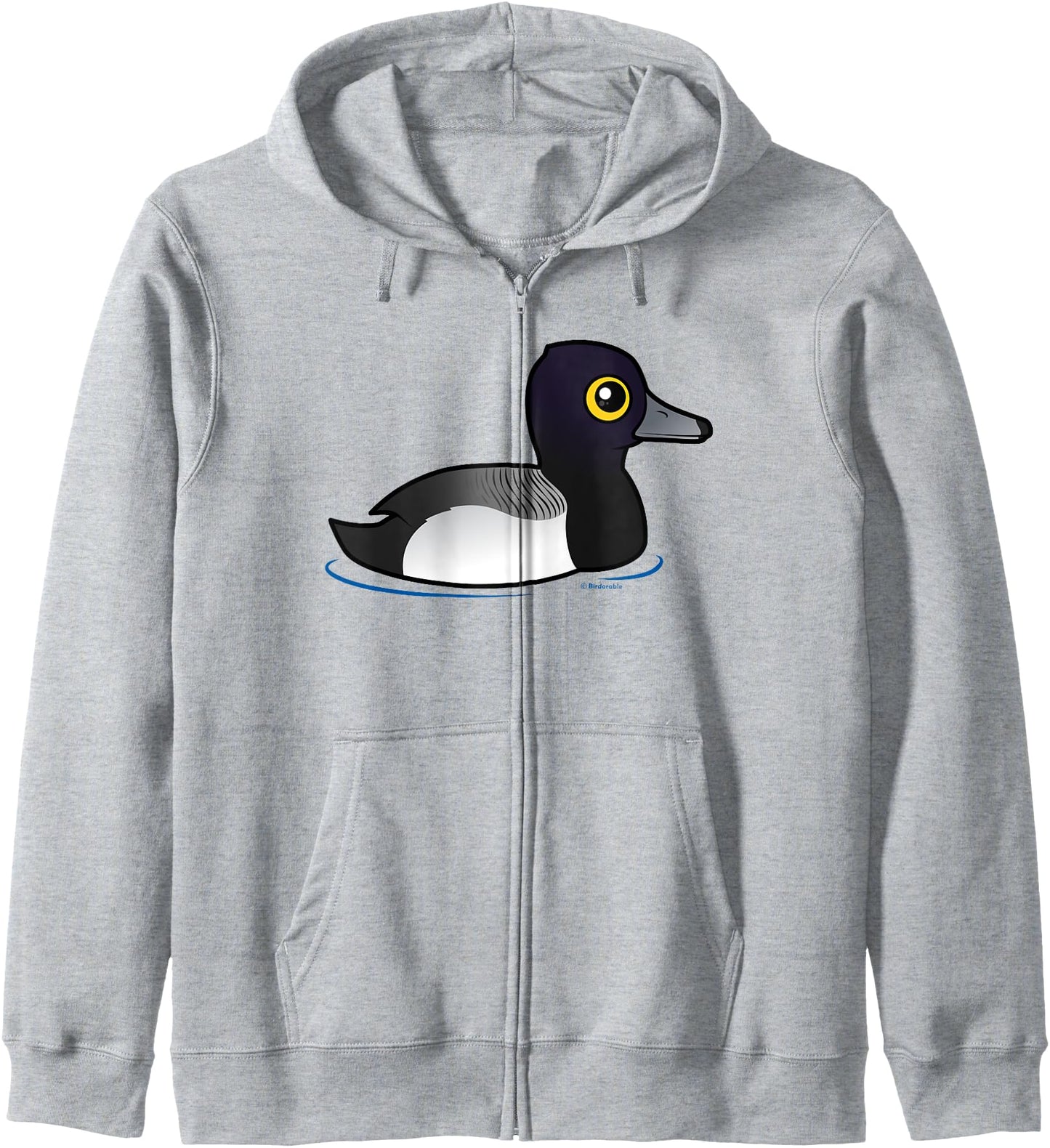 Cute Cartoon Lesser Scaup Birdorable Duck Waterfowl Species Zip Hoodie