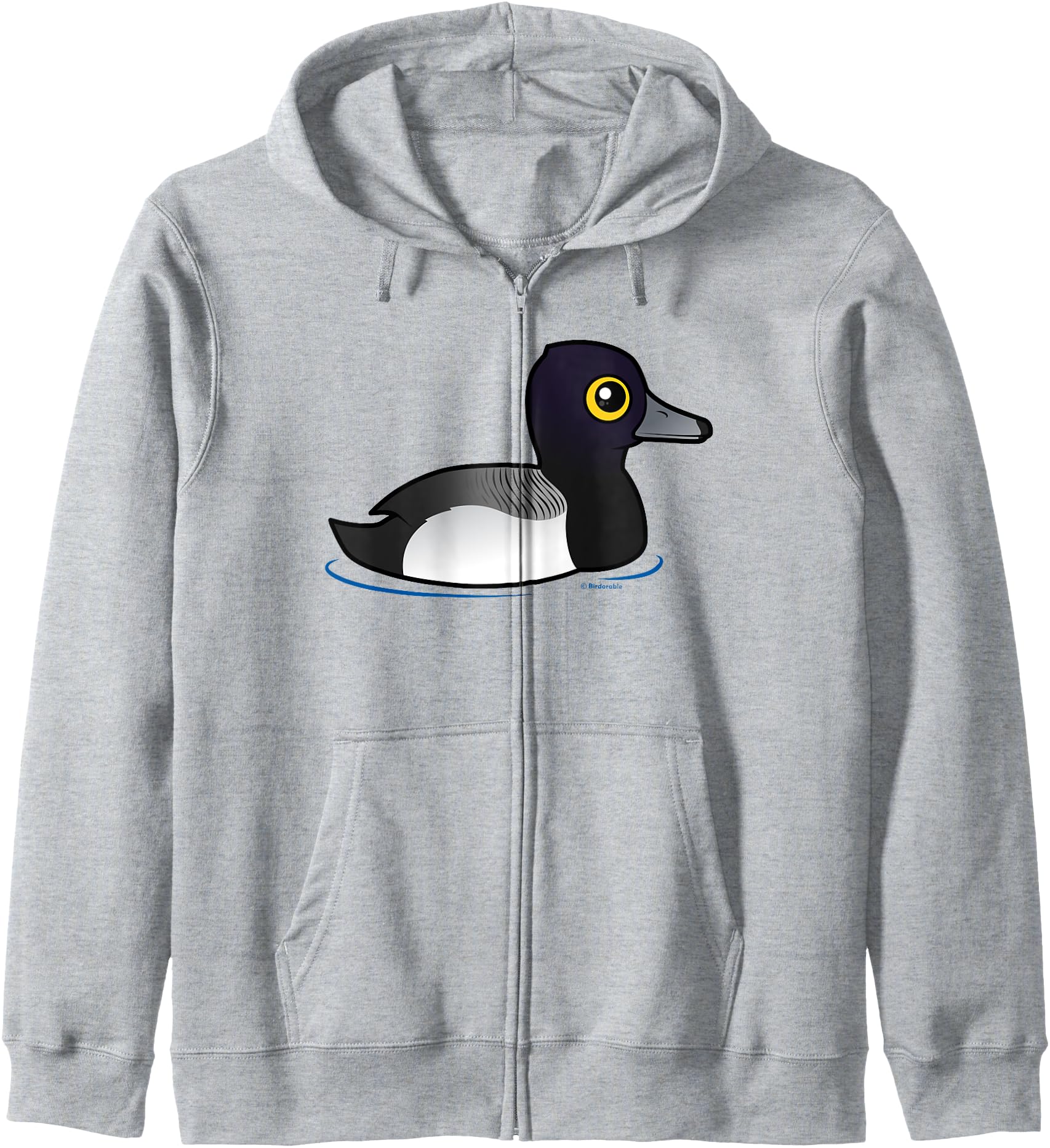 Cute Cartoon Lesser Scaup Birdorable Duck Waterfowl Species Zip Hoodie
