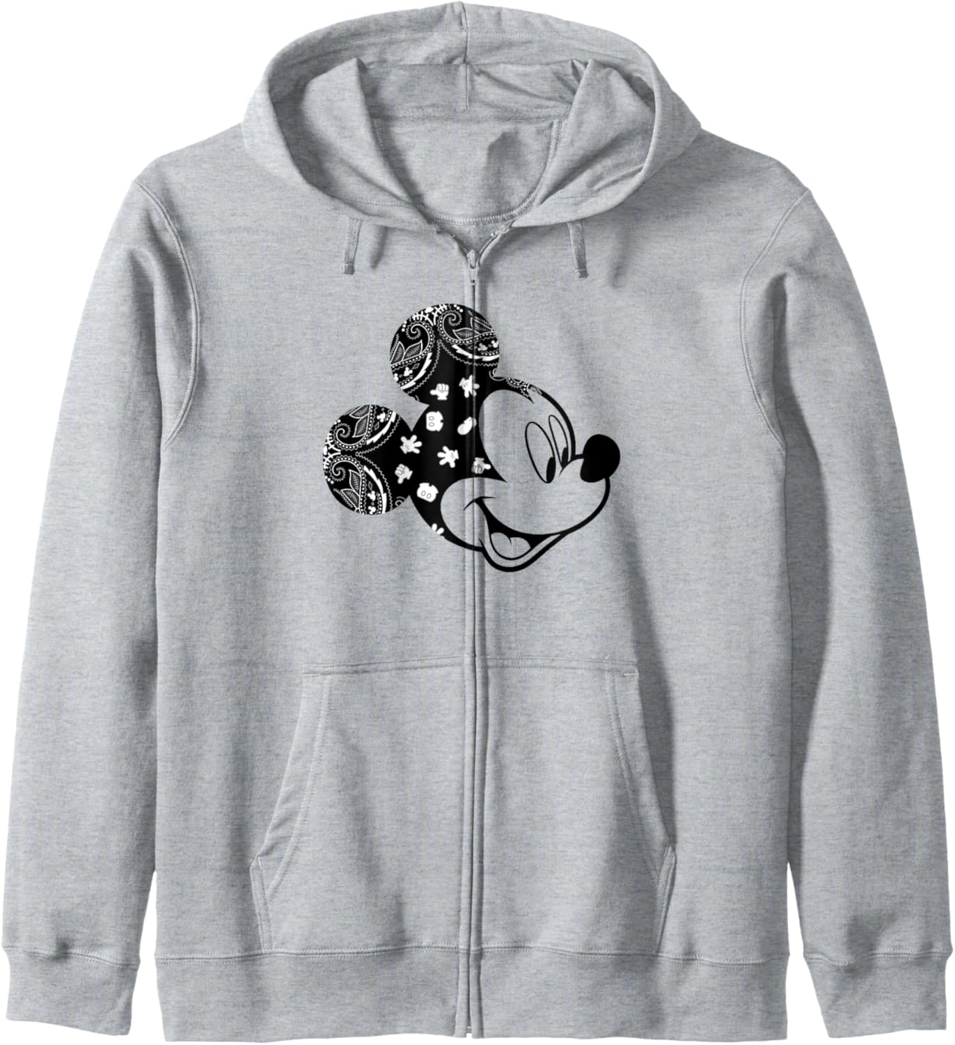 Disney Mickey Classic Mickey Bandana Silhouette Fill Zip Hoodie