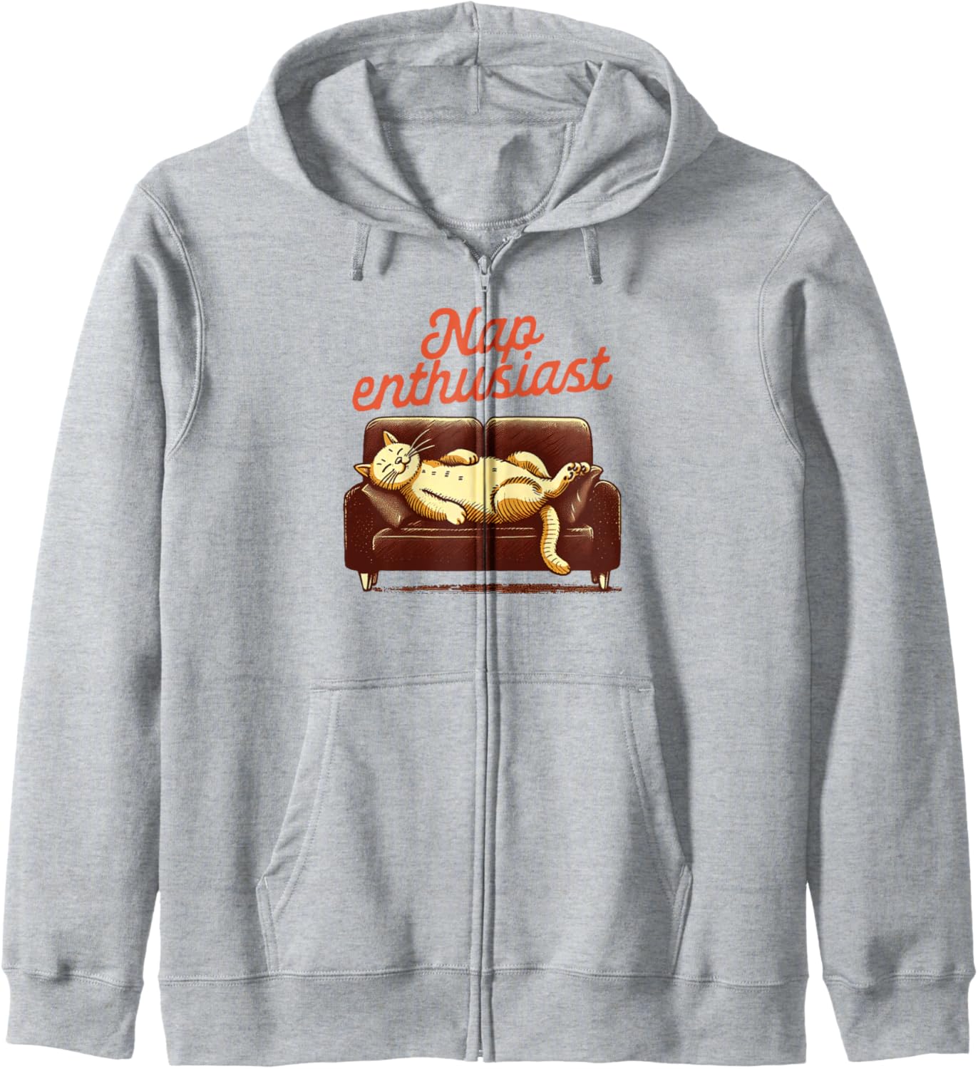 Cat Mom Lazy Cat Lady Nap Queen Humor Nap Enthusiast Zip Hoodie