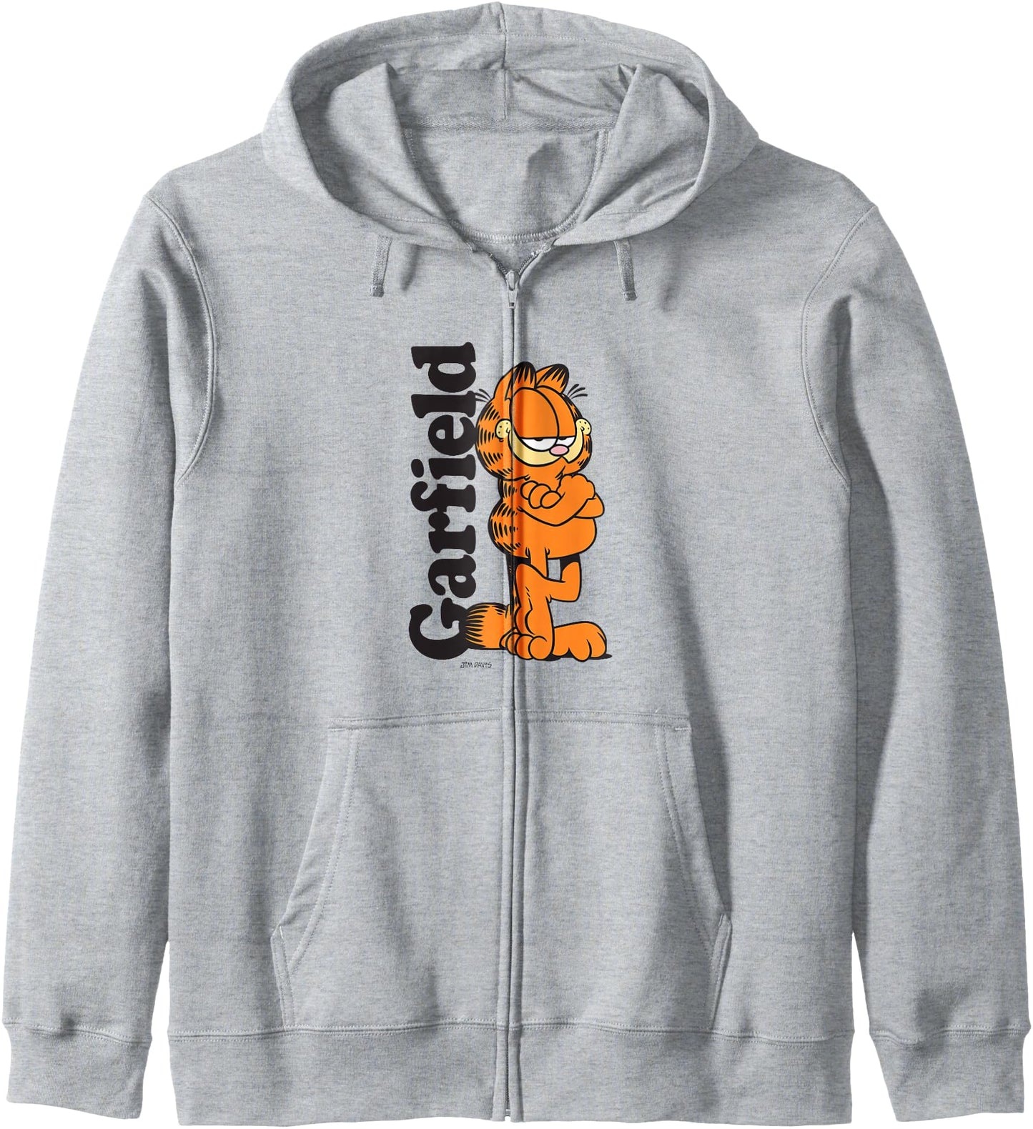 Garfield Leaning Against Logo Cartoon Cat Zip Hoodie