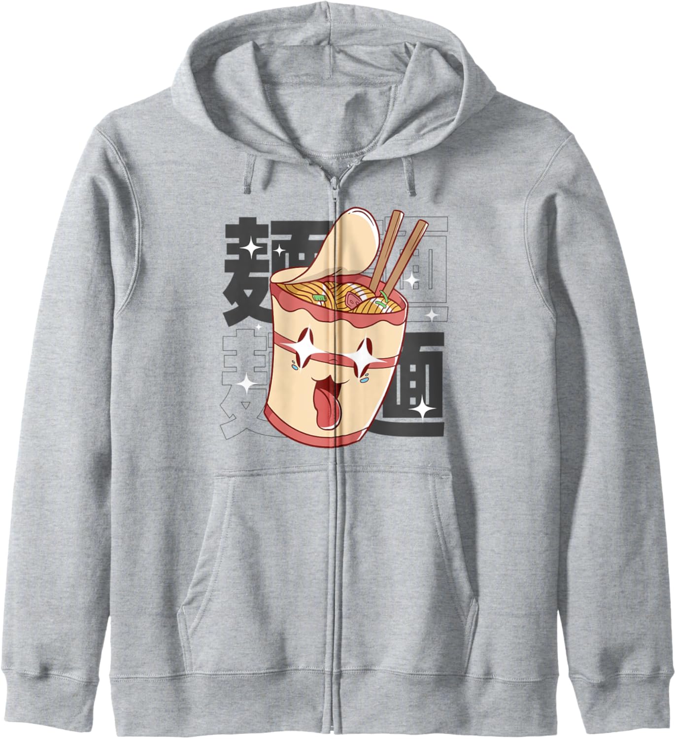 Instant Ramen Noodles Japanese Kawaii Aesthetic Kids Anime Zip Hoodie