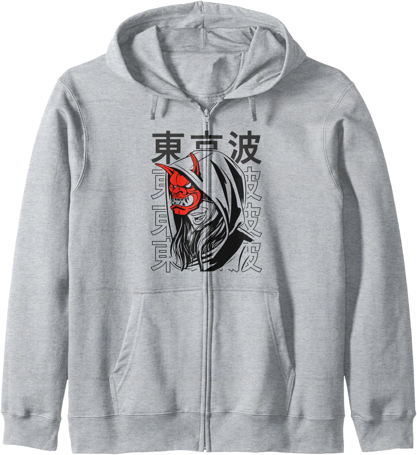 Japanese Demon Mask Women Oni Mask Japan Aesthetic Anime Hoodie