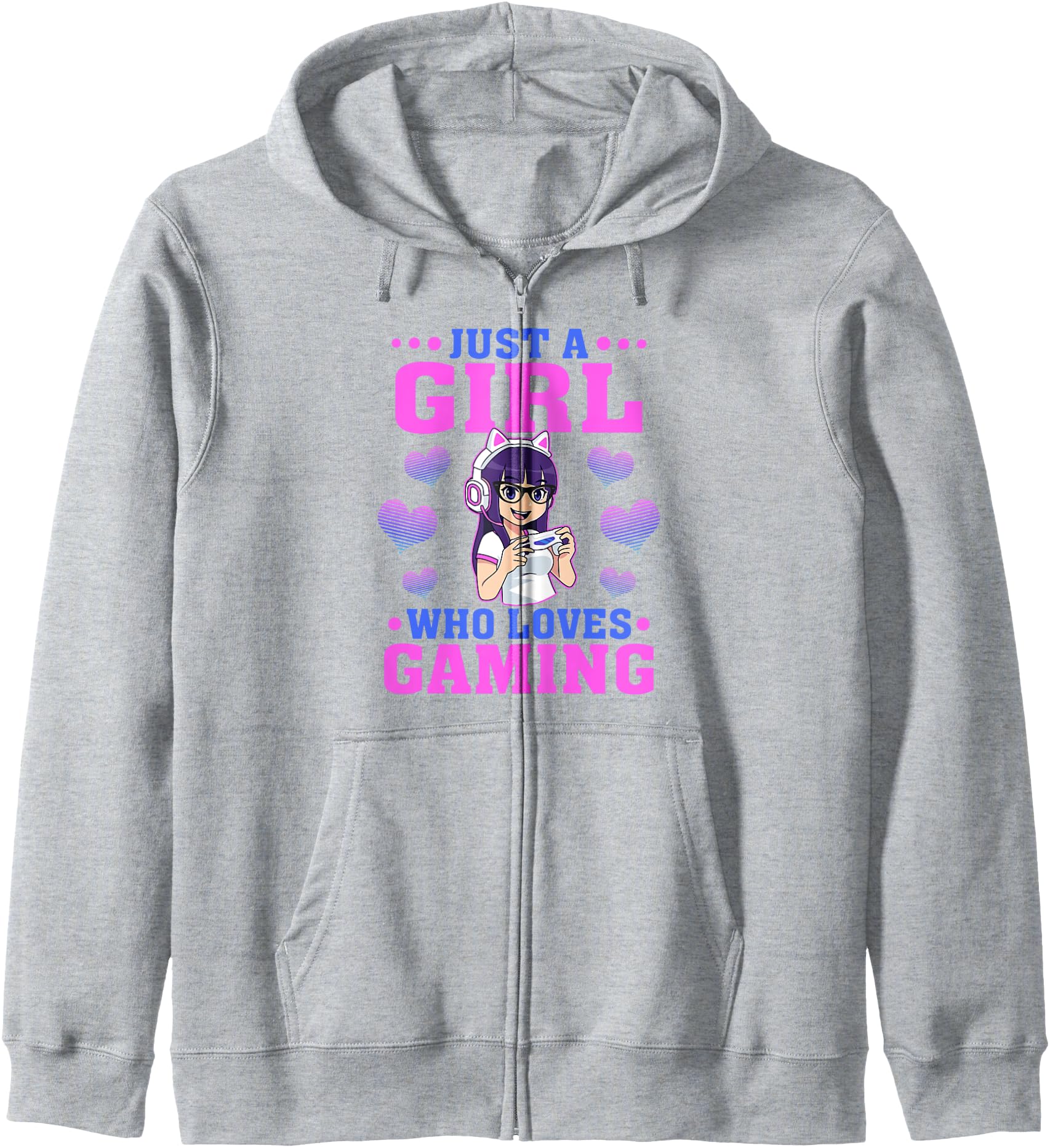JUST A GIRL WHO LOVES GAMING Funny Video Game Anime Fan Hoodie