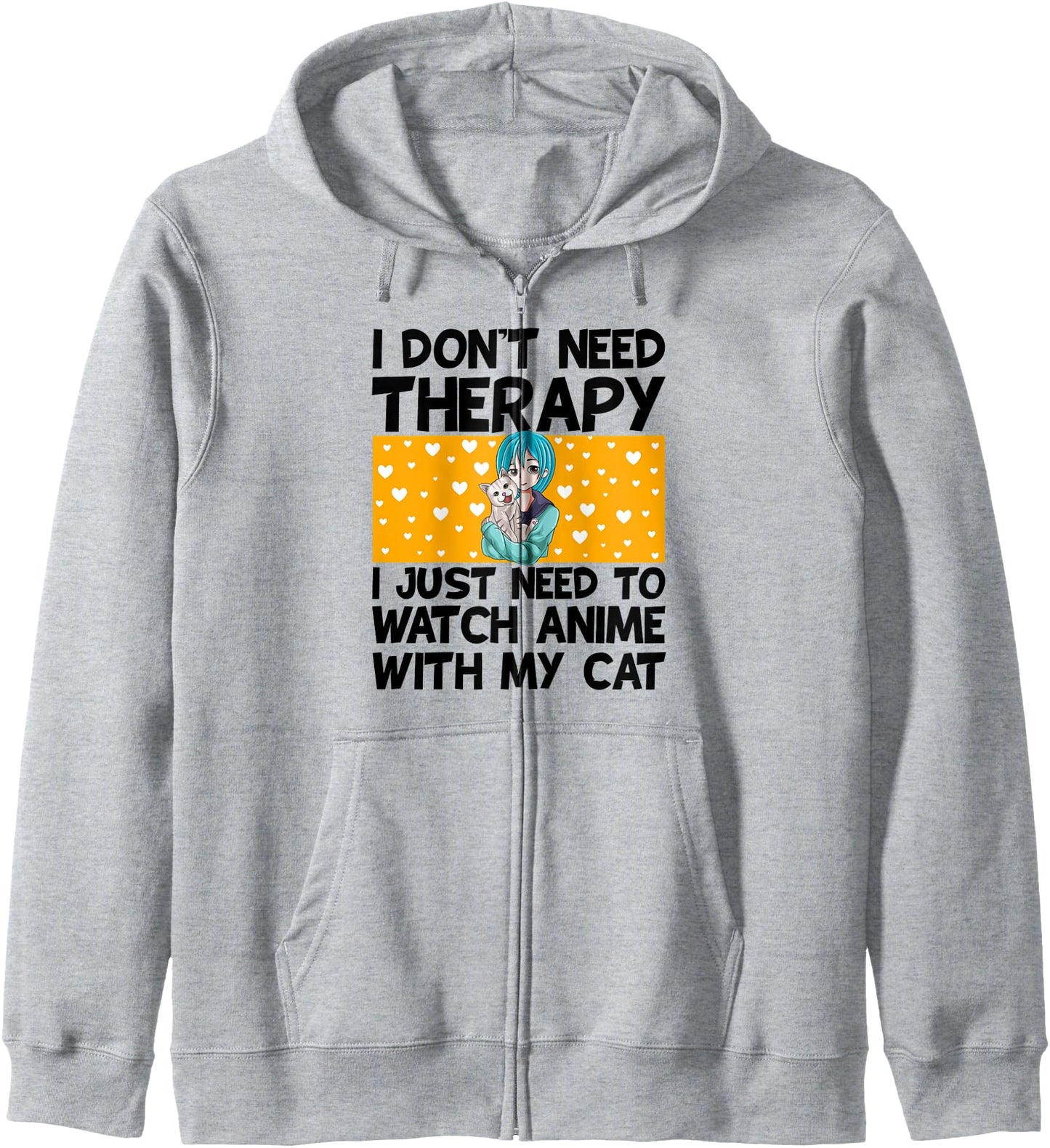 Anime Art For Teen Girls Anime Cat Merch Girl Anime Lovers Hoodie
