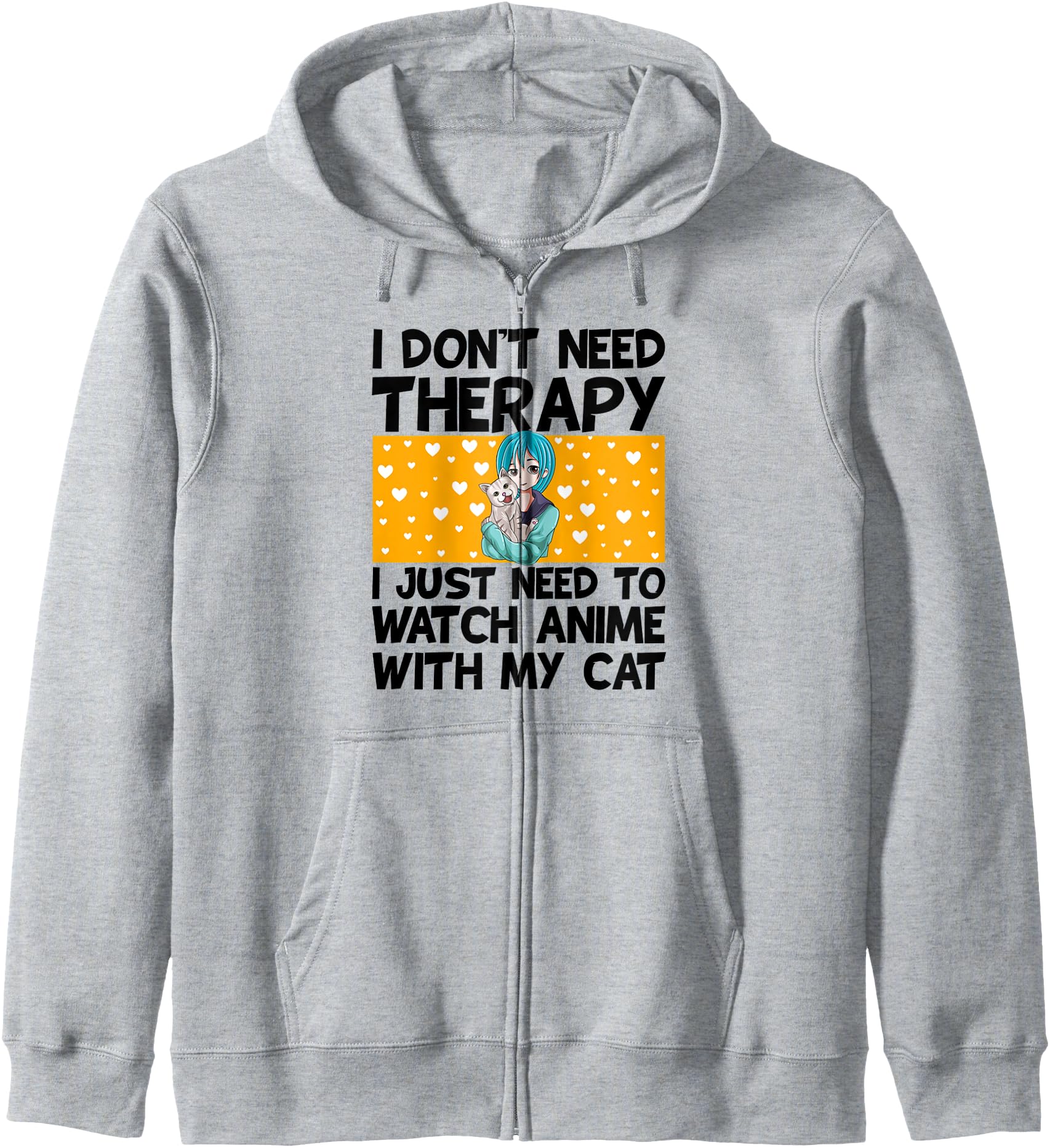 Anime Art For Teen Girls Anime Cat Merch Girl Anime Lovers Hoodie