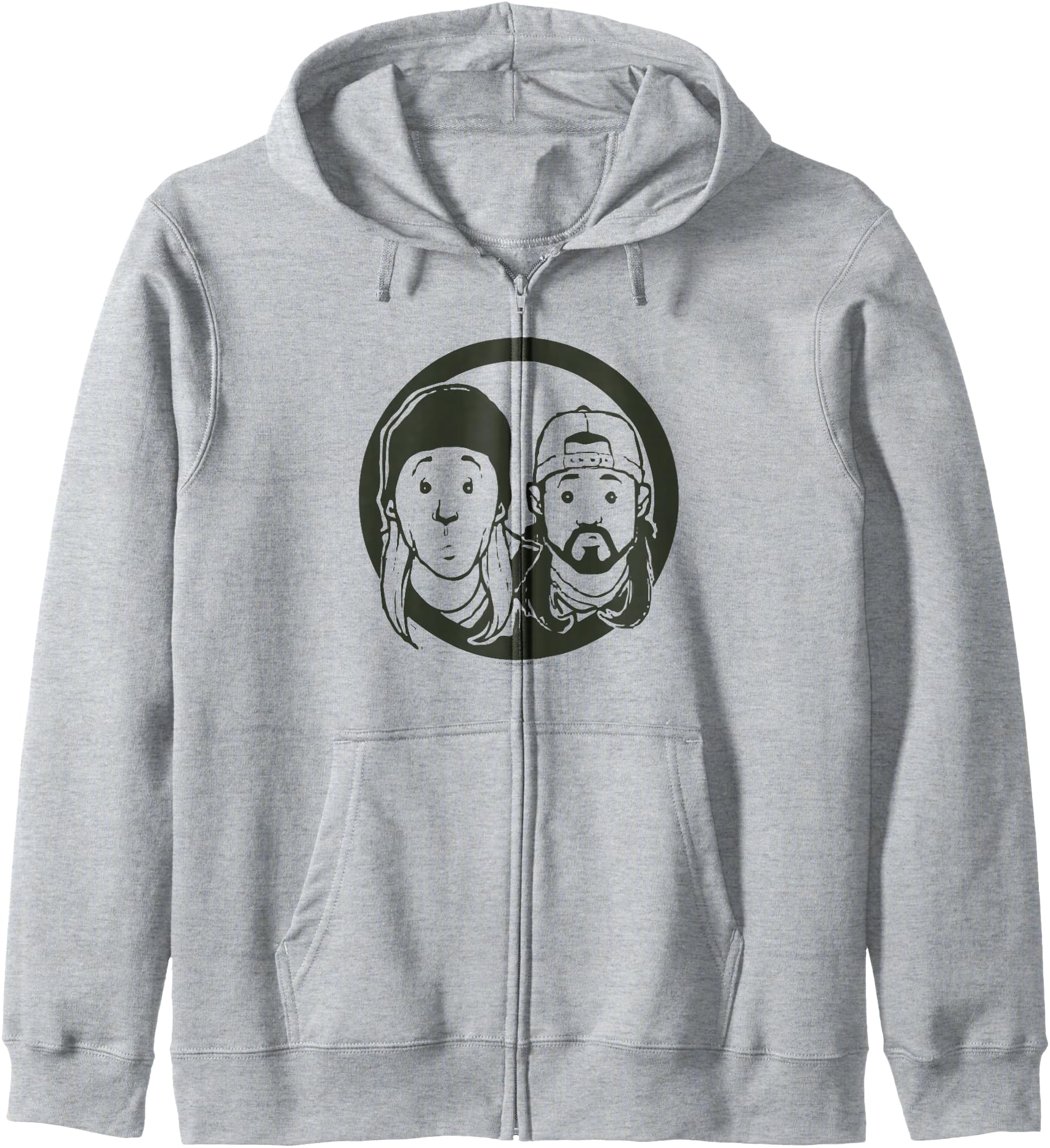 Jay and Silent Bob Simple Cartoon Faces Zip Hoodie