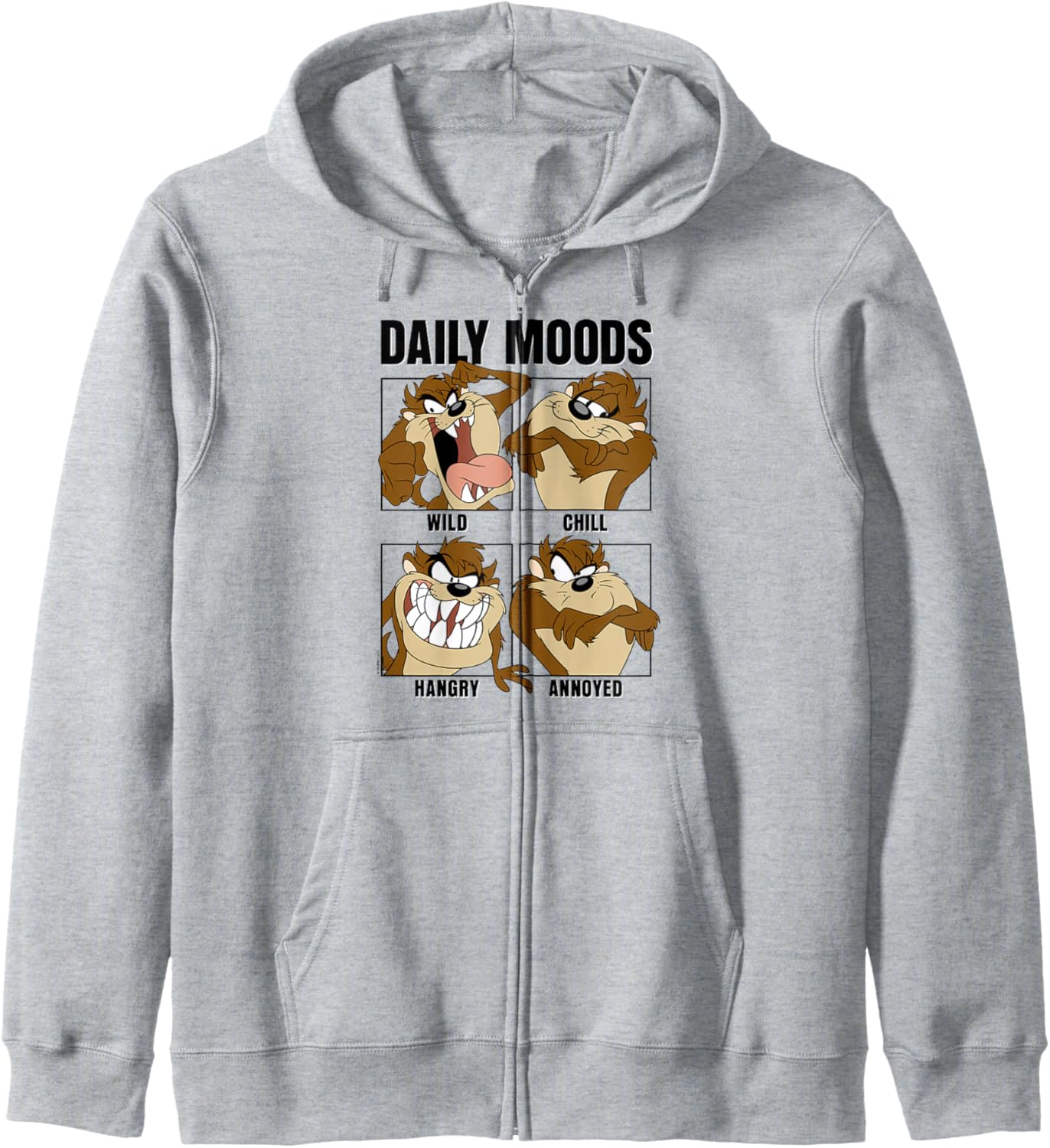 Looney Tunes Tazmanian Devil Daily Moods Panels Zip Hoodie
