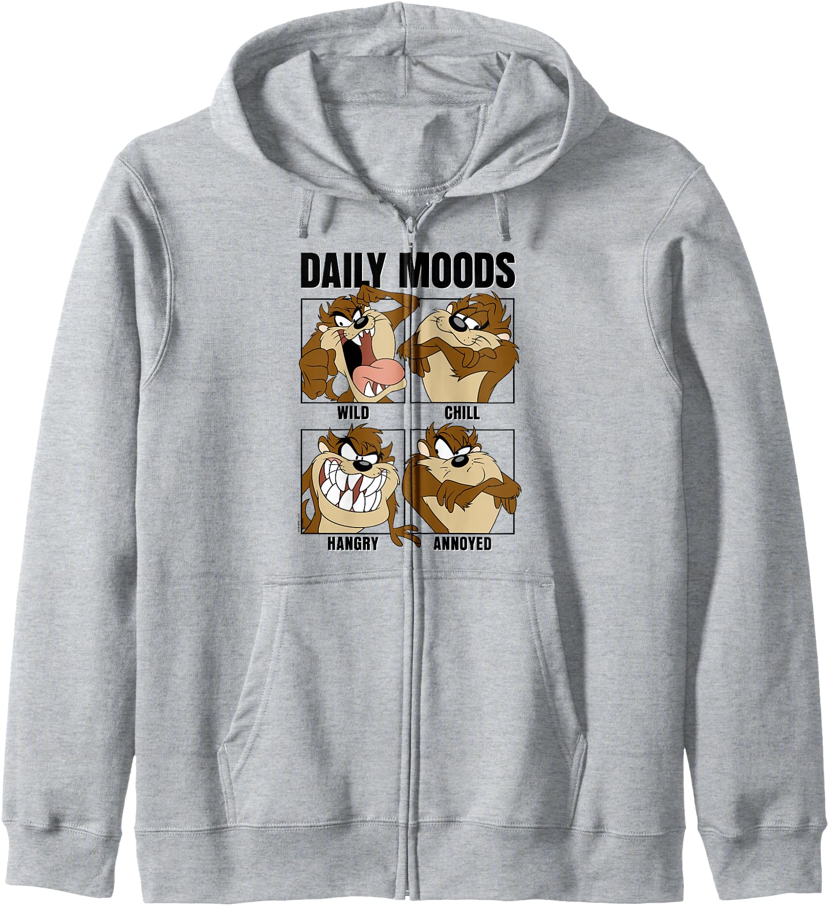 Looney Tunes Tazmanian Devil Daily Moods Panels Zip Hoodie