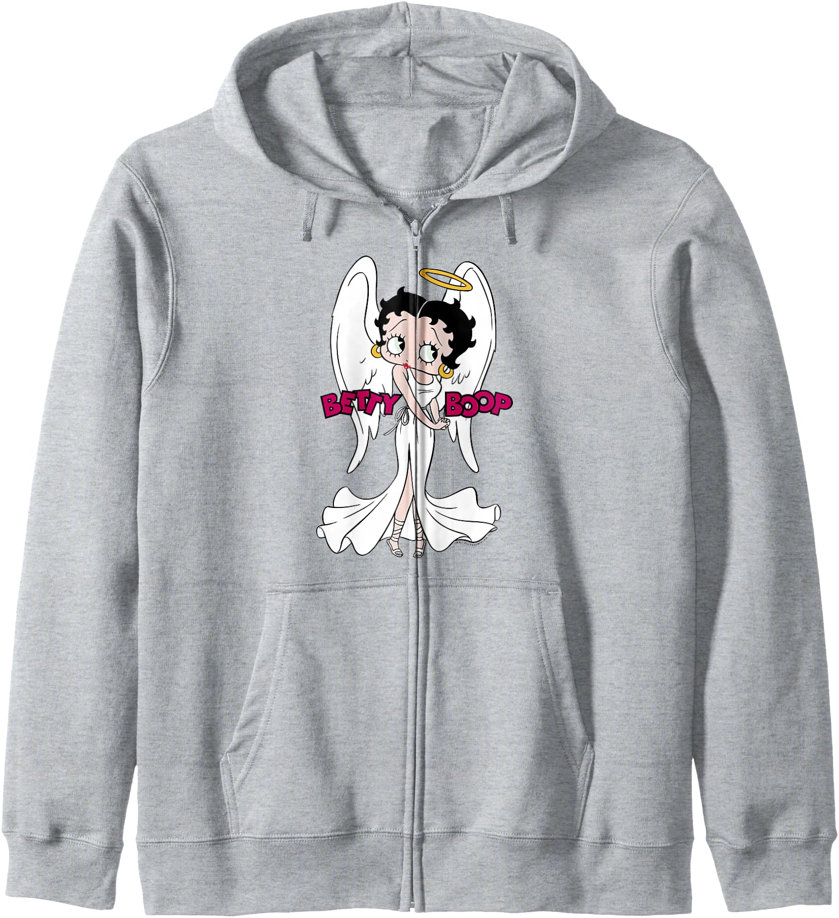 Betty Boop Angel Centered Poster Zip Hoodie