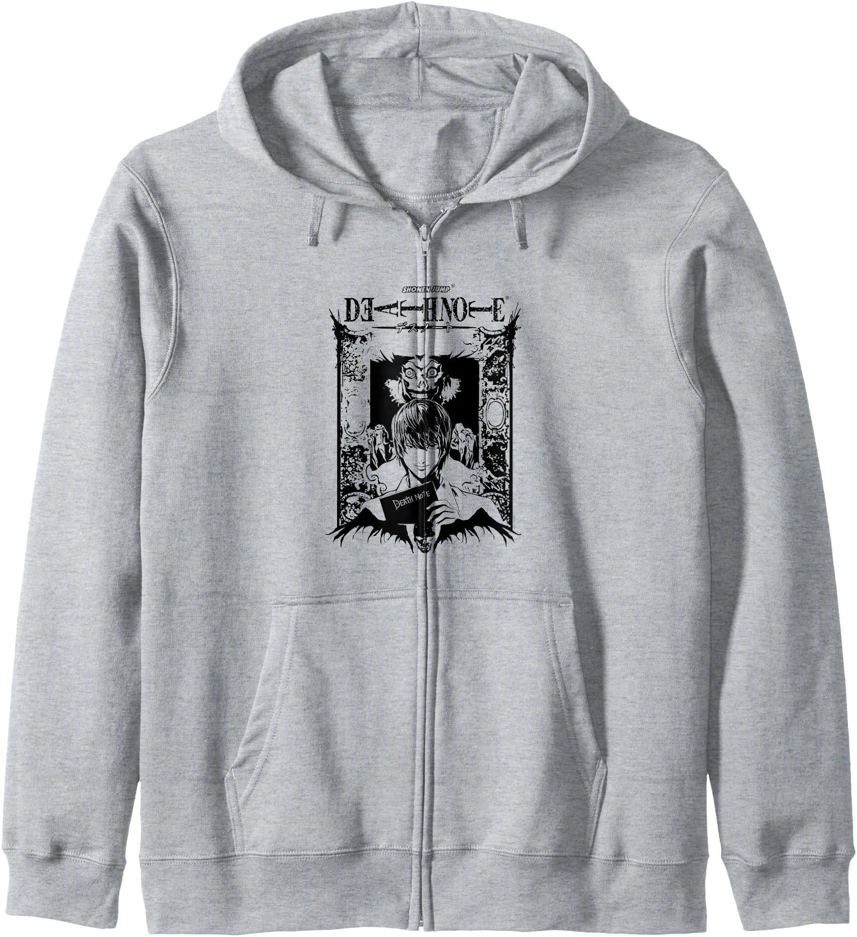 Death Note Light and Ryuk in Ornate Frame Anime Hoodie