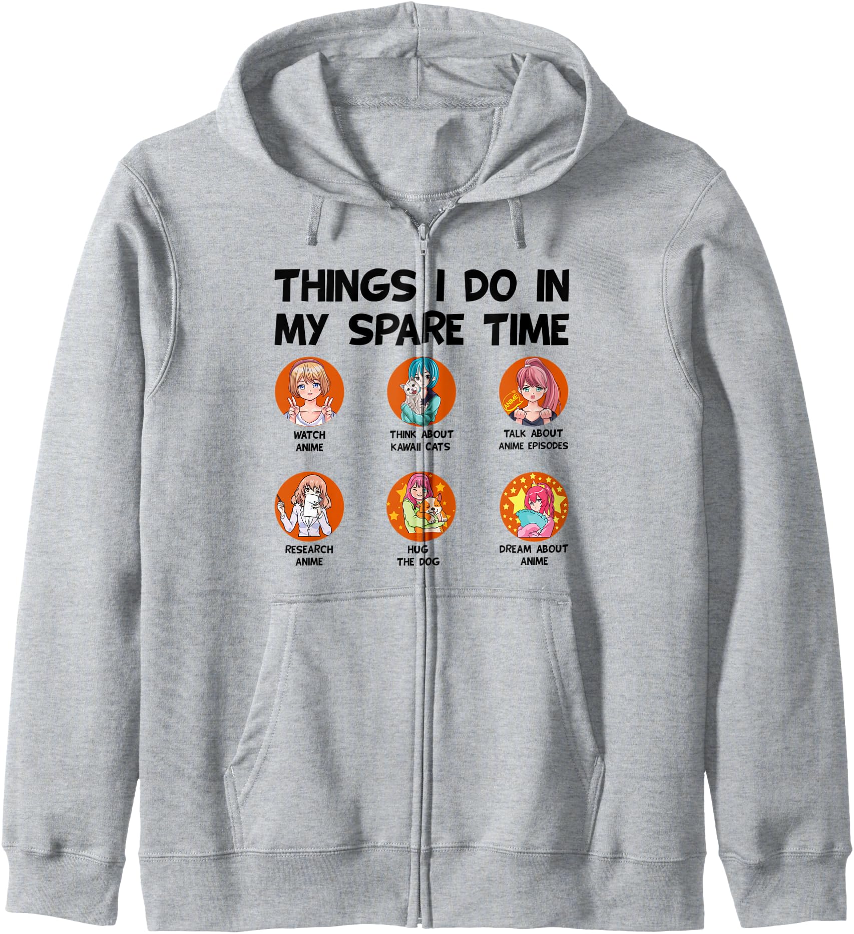 Anime Art for Teen Girl Women Dogs Merch Cats Anime Lovers Hoodie