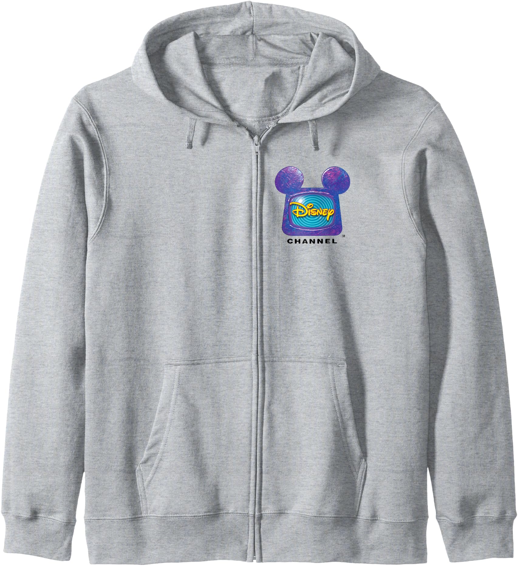 Disney Channel Official Mickey Mouse TV Retro 1999 Logo Zip Hoodie