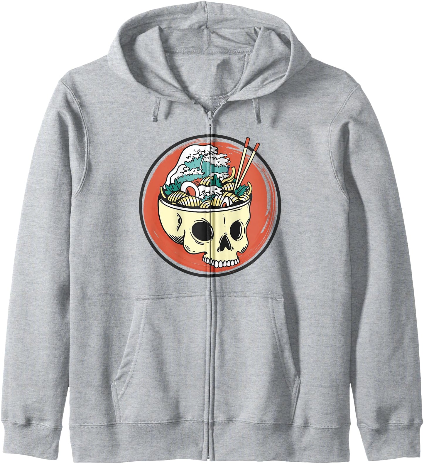 Japanese Waves Ramen Noodles Head Kawaii Japan Flag Anime Hoodie