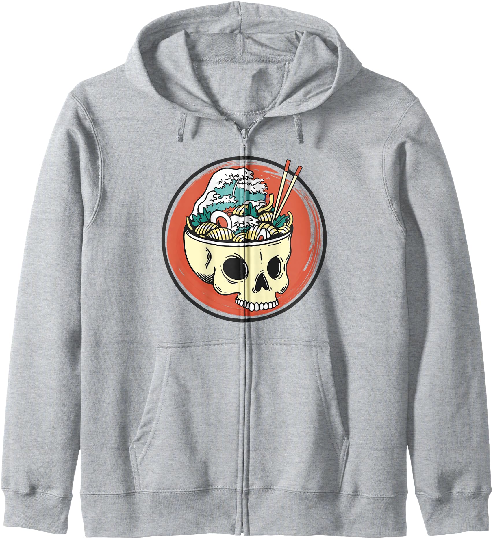 Japanese Waves Ramen Noodles Head Kawaii Japan Flag Anime Hoodie