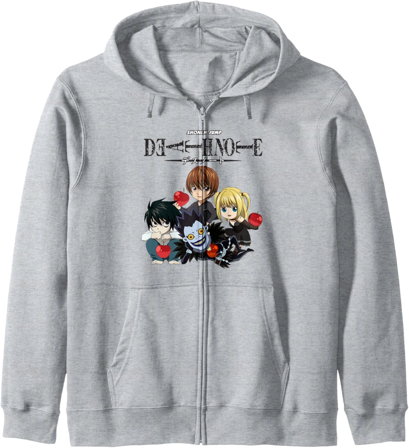 Death Note Chibi Characters with Apples Anime Hoodie