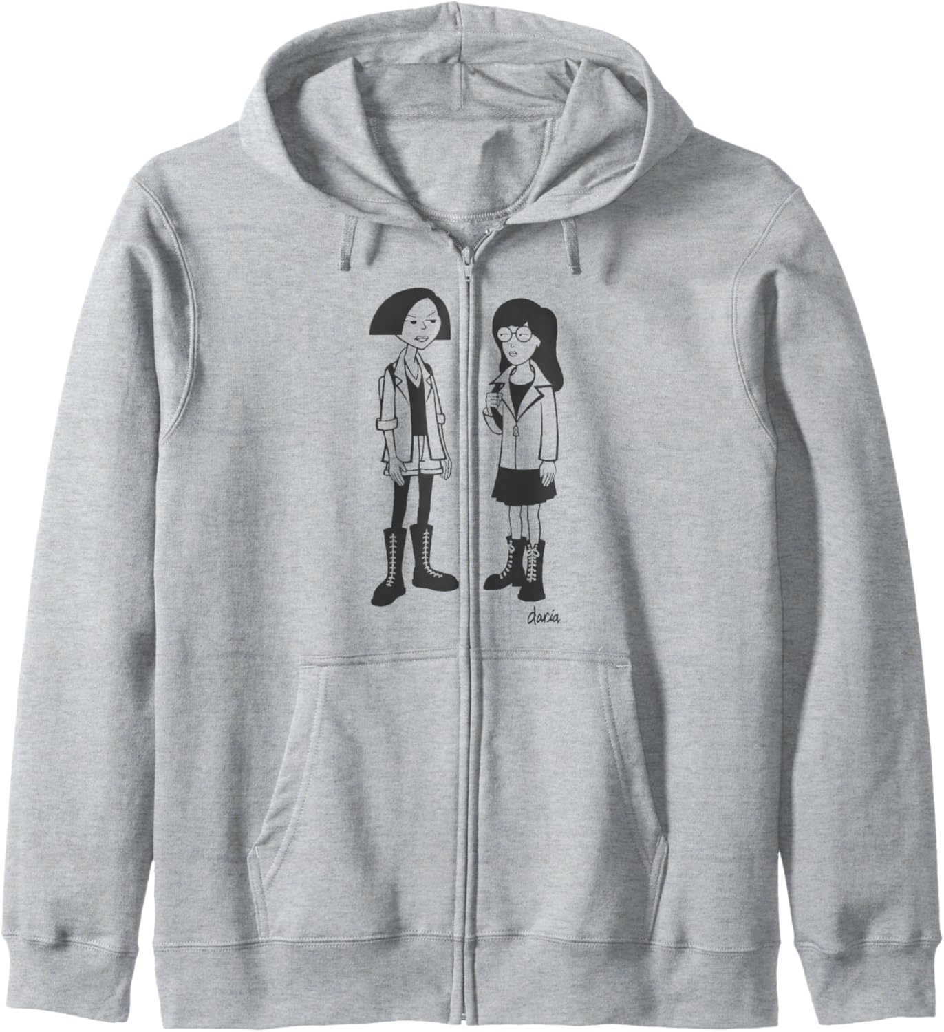 Daria Jane Lane Simple Portrait Zip Hoodie