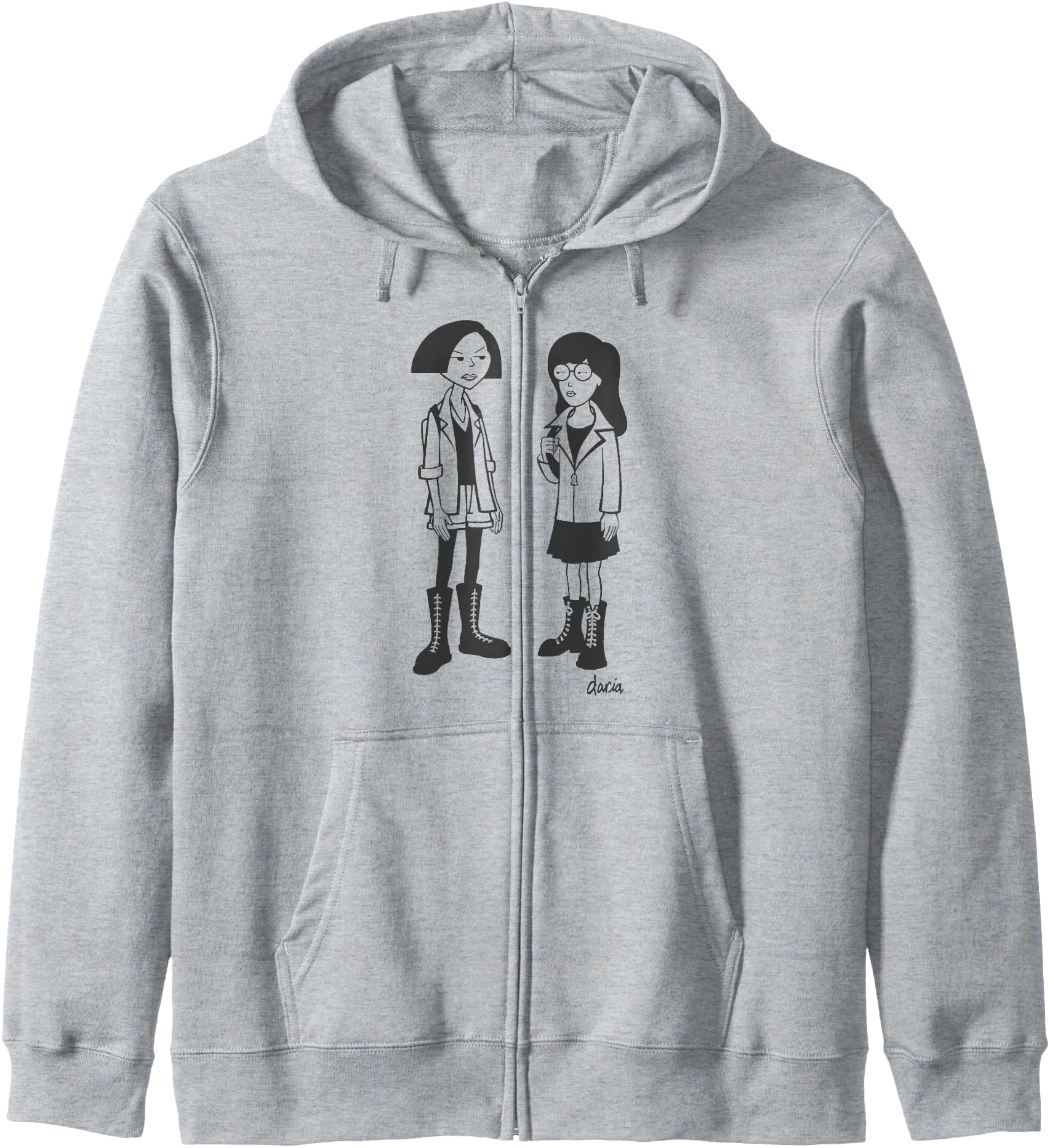 Daria Jane Lane Simple Portrait Zip Hoodie