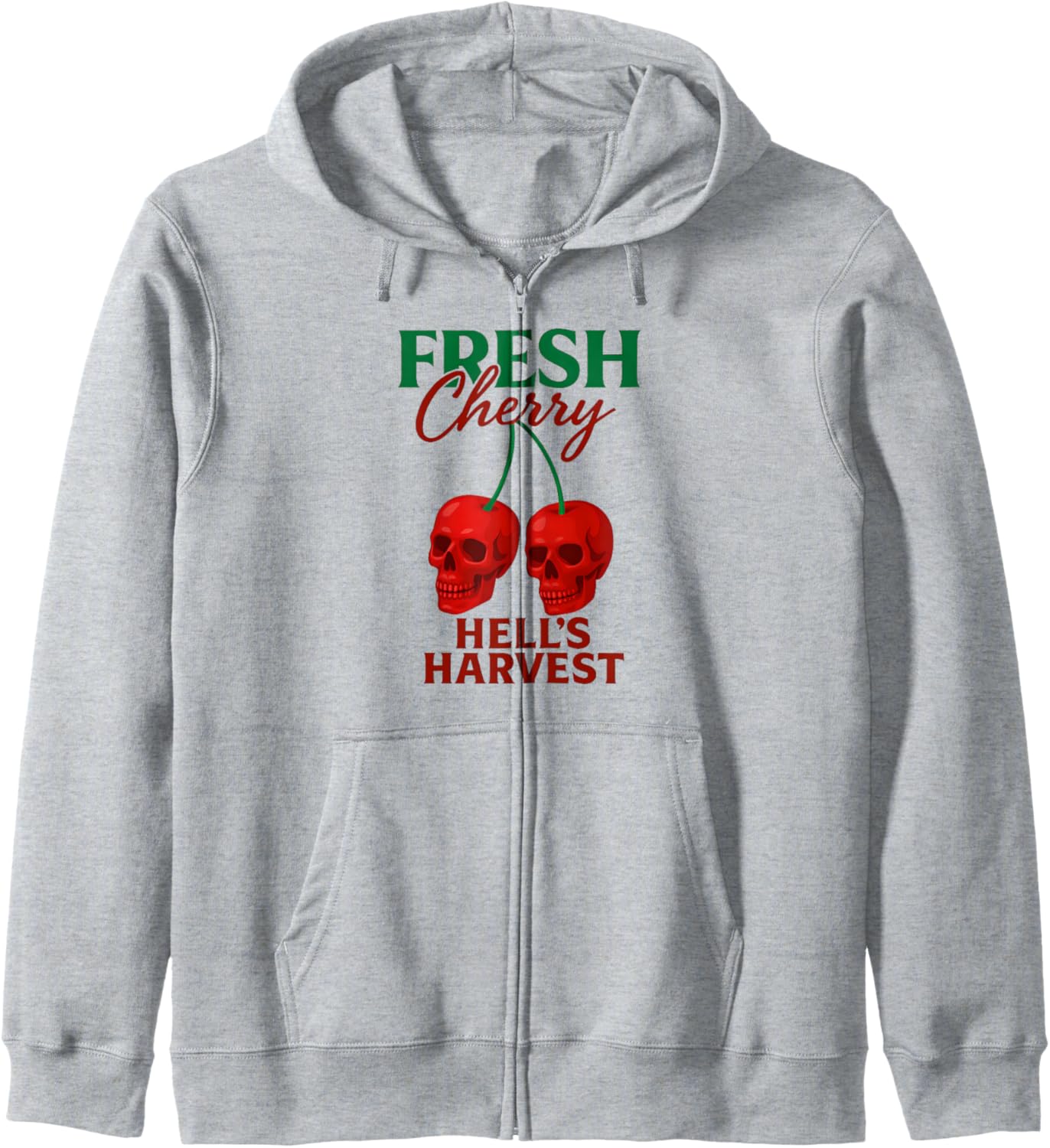 Cherry Skull Cherries Halloween Zip Hoodie