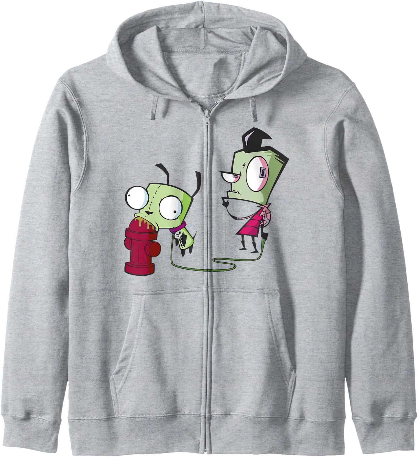 Invader Zim Gir And Zim On A Walk Poster Zip Hoodie