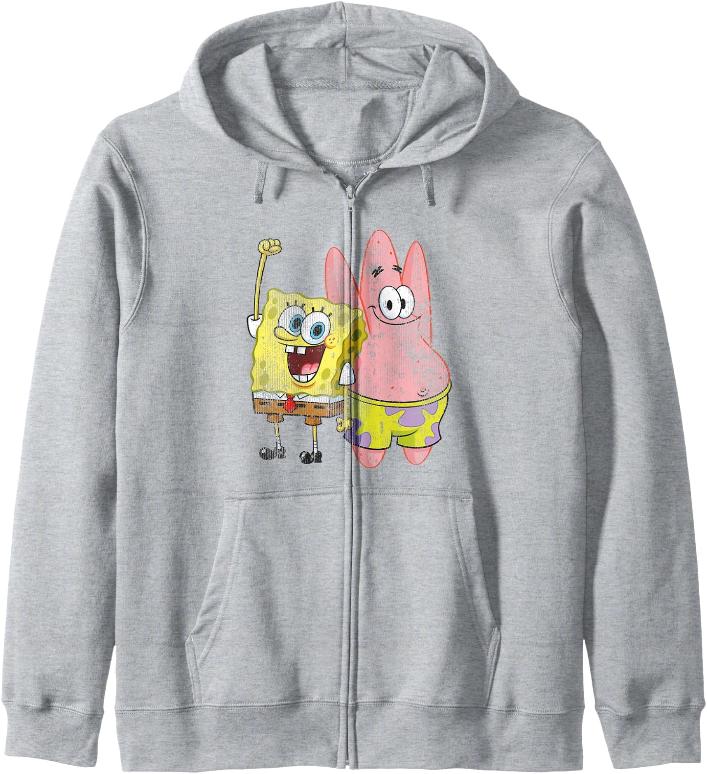SpongeBob SquarePants SpongeBob & Patrick Distressed Zip Hoodie