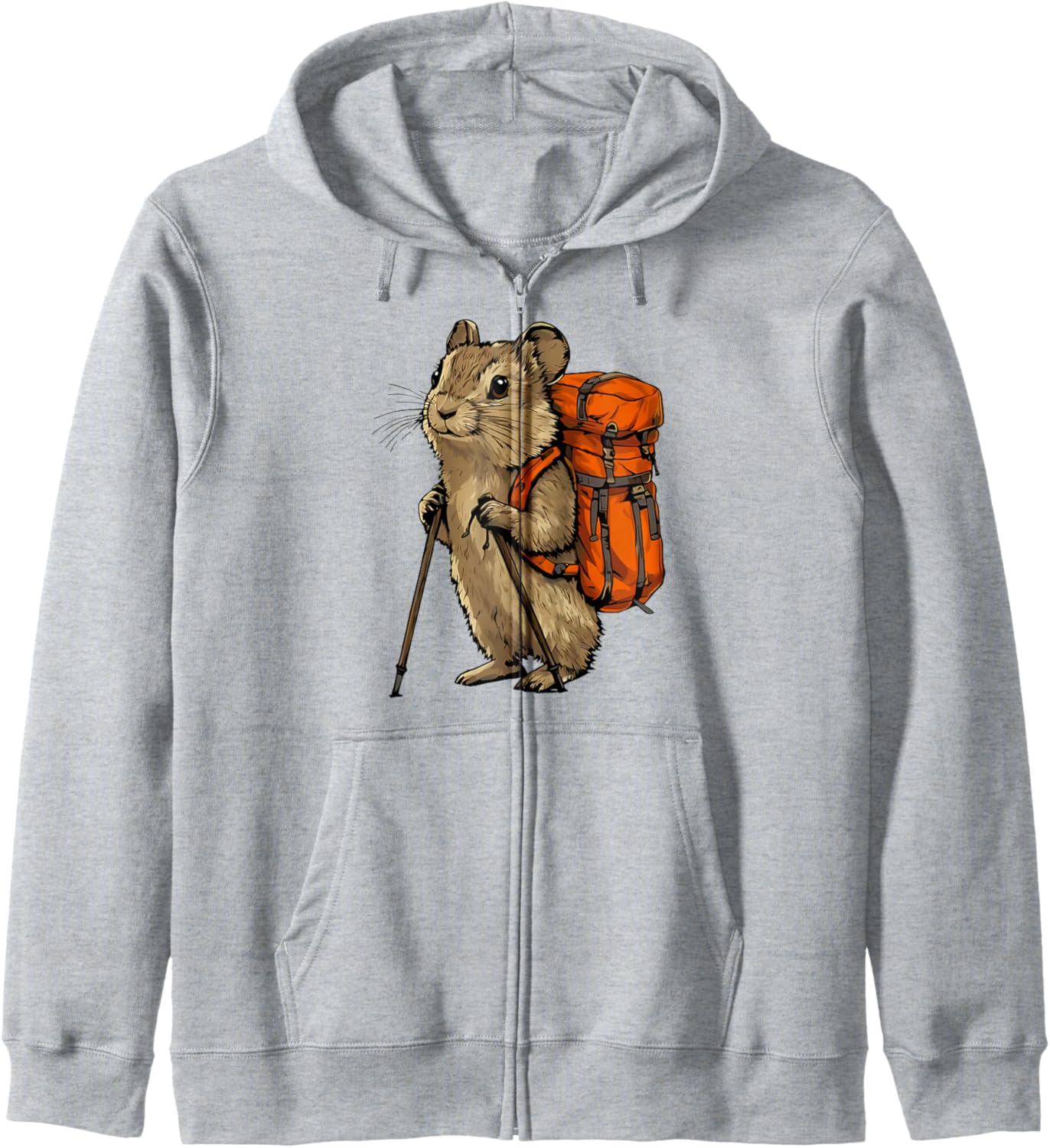 pikas hiking trail funny Zip Hoodie