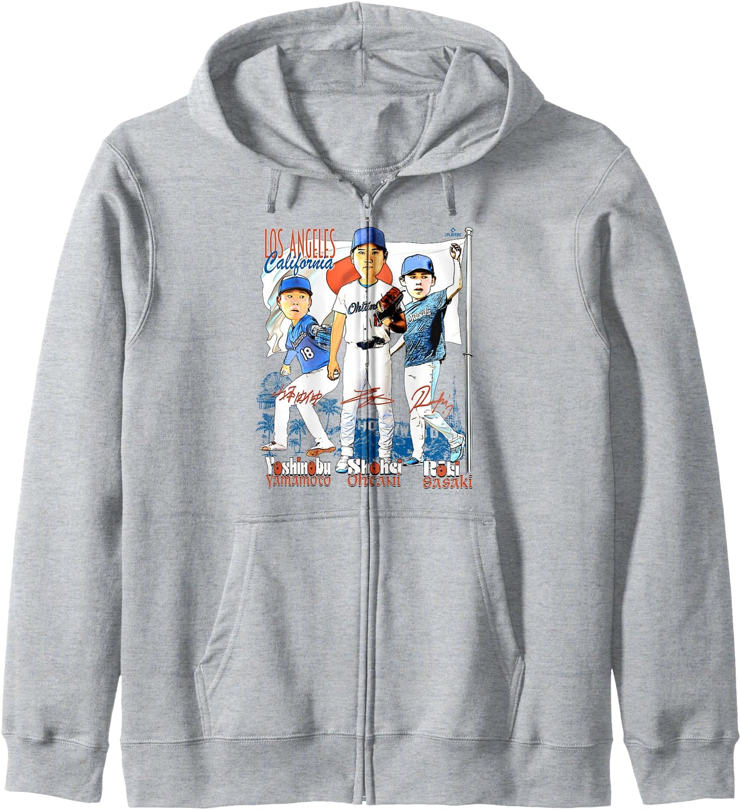 Ohtani Yamamoto Sasaki Los Angeles D MLBOSY701k Zip Hoodie