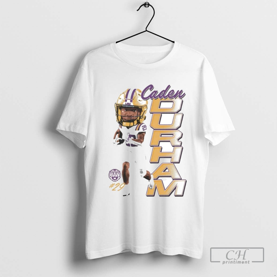 Caden Durham Big Head Caricature Lsu Tigers Sweatshirt Vintage Outfit