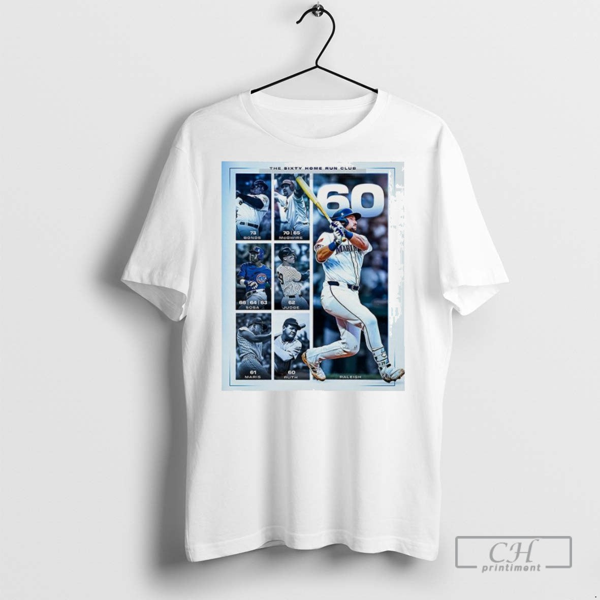Cal Raleigh Seattle Mariners Mlb 60 Home Runs Player T Shirts Tee