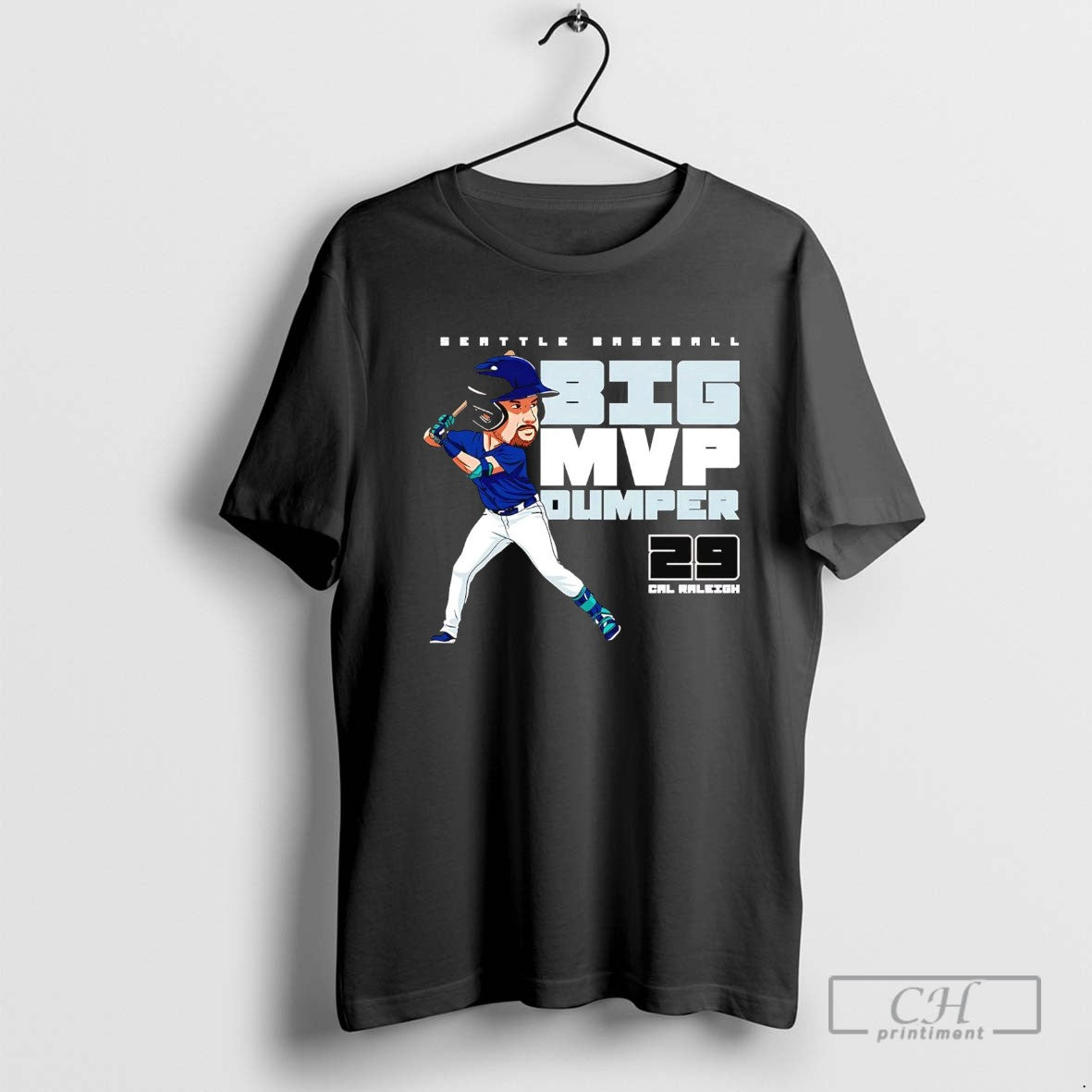Cal Raleigh Big Dumper Mvp Seattle Baseball Tee Retro Apparel
