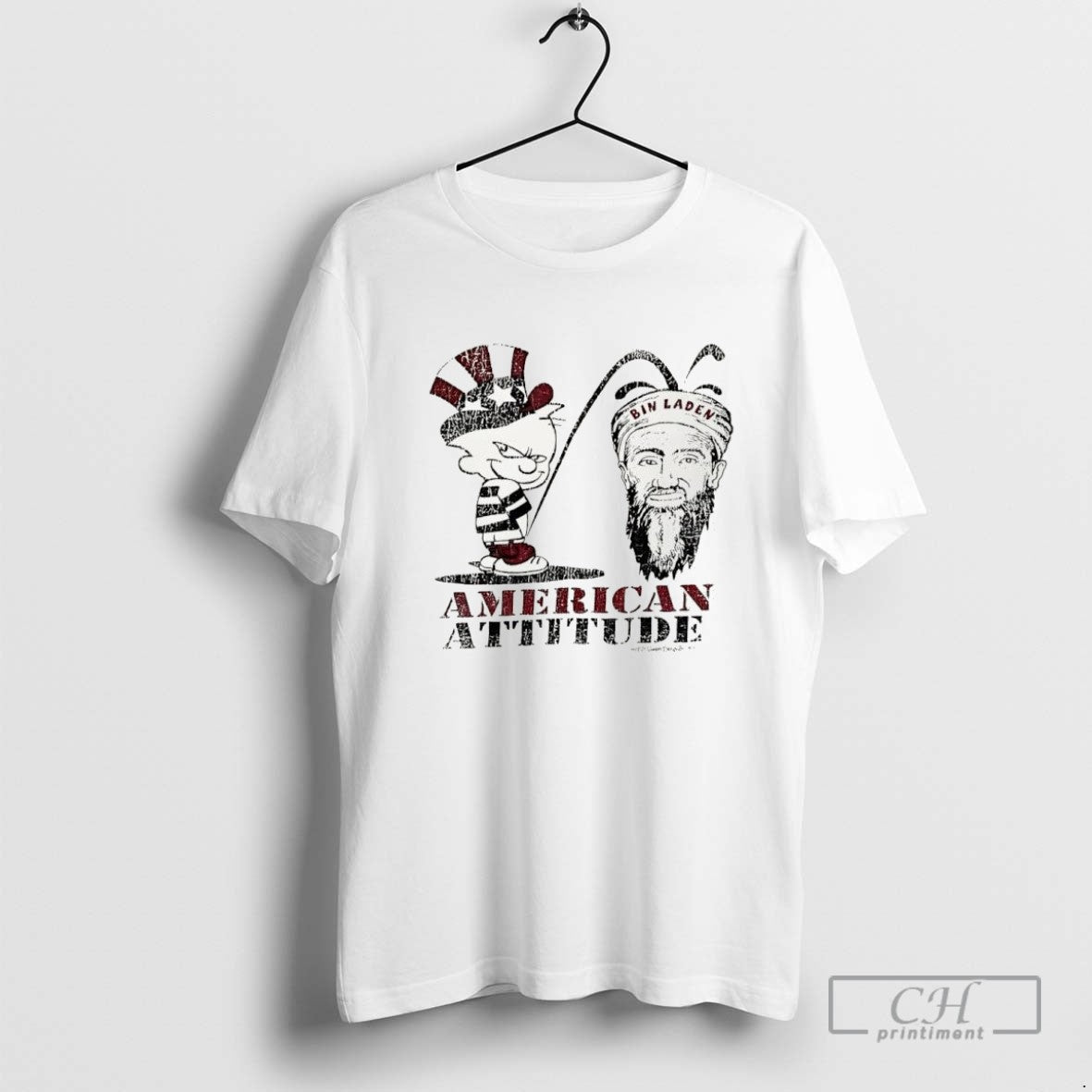 Calvin Hobbes Bin Laden American Attitude Ass Long Sleeve Trendy