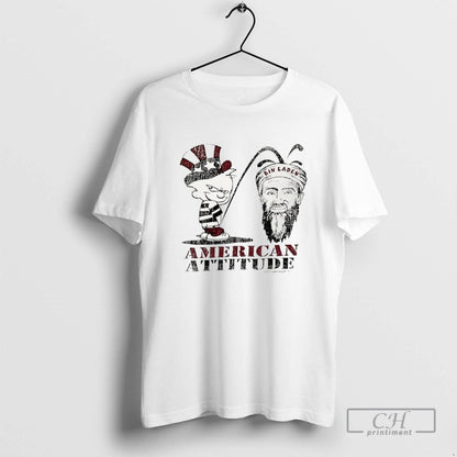 Calvin Hobbes Bin Laden American Attitude Ass Long Sleeve Trendy