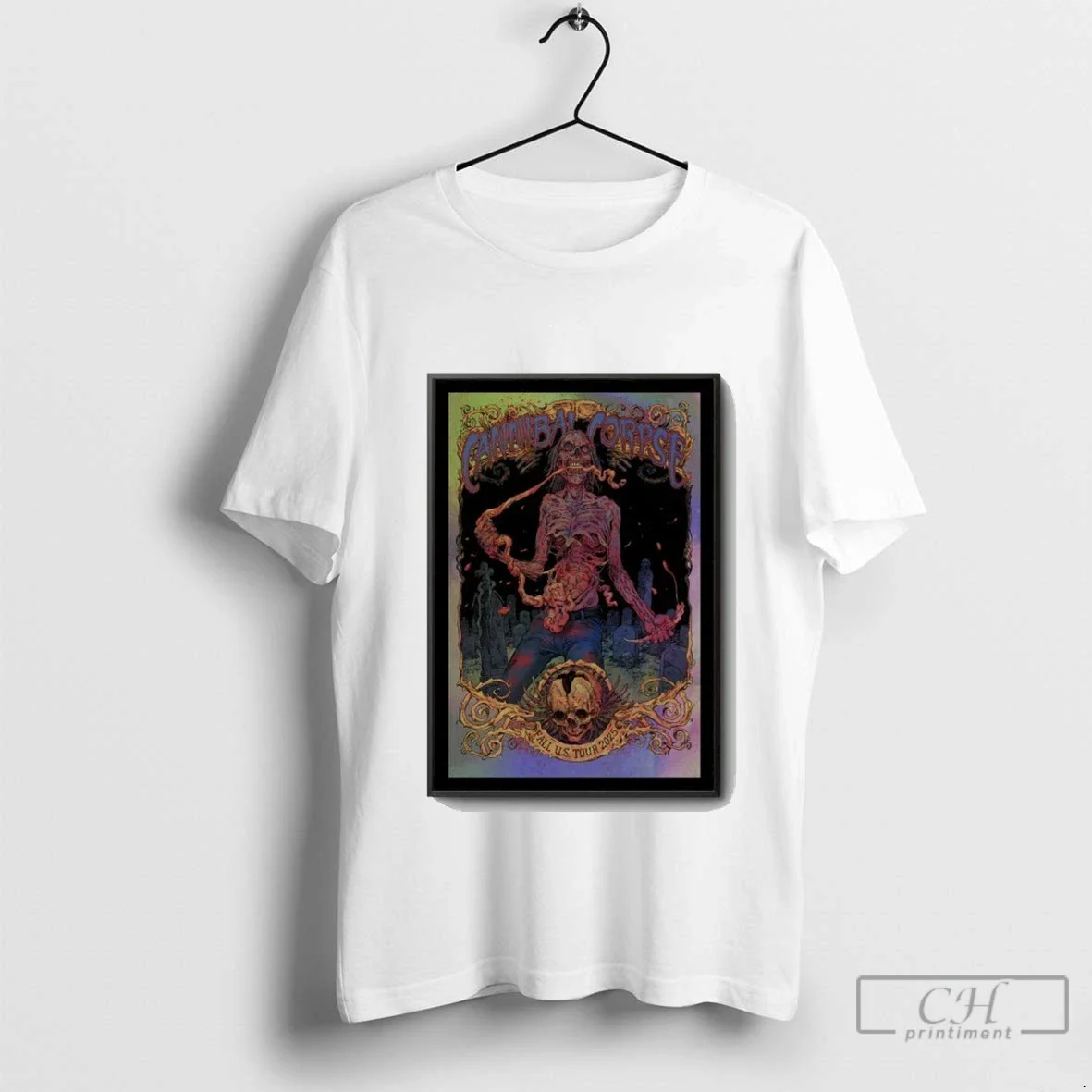 Cannibal Corpse Fall Tour 2025 Foil TShirt Premium Art