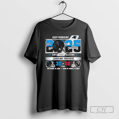 Carolina Panthers Shut Out Atlanta Falcons 2025 Score Tee Classic