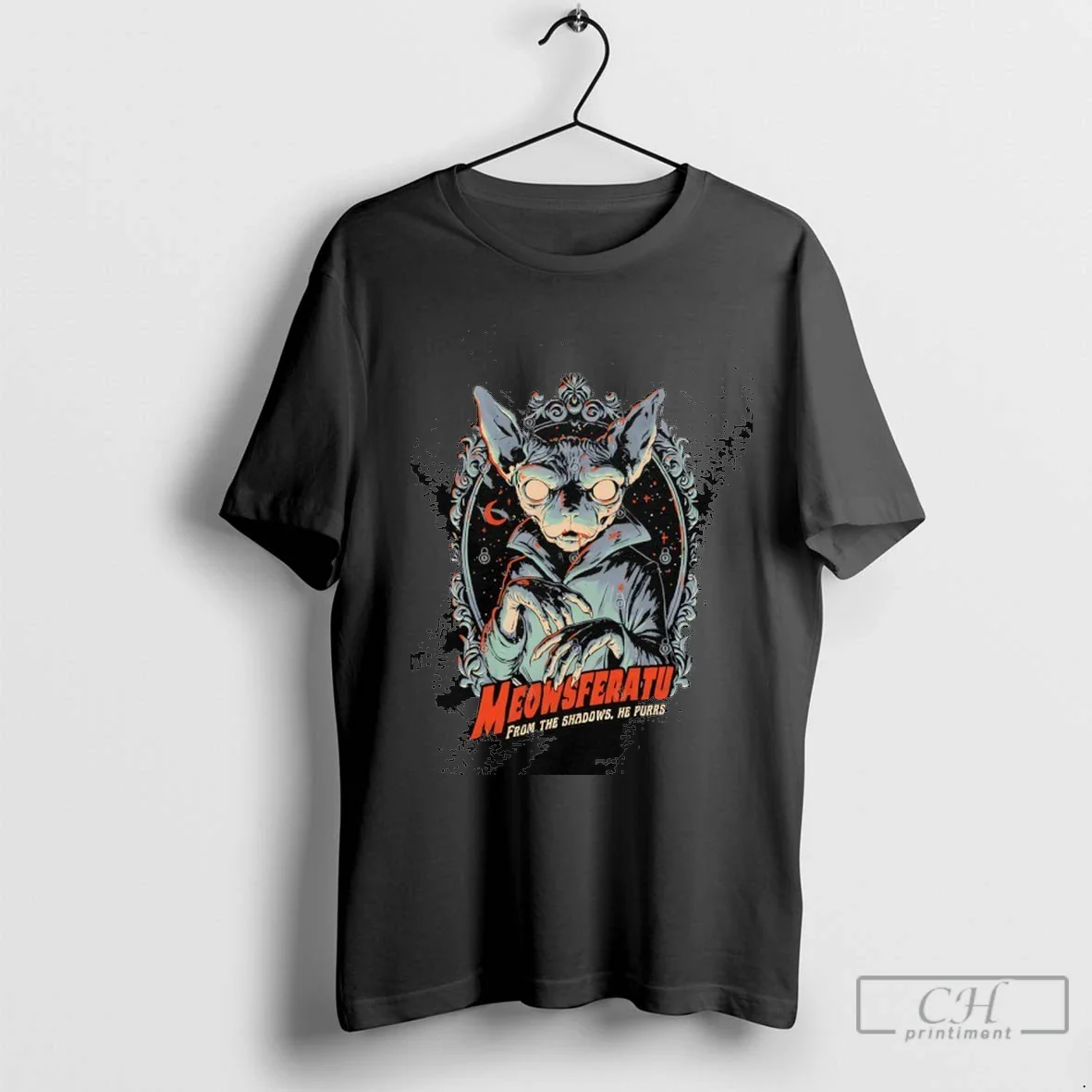 Cat Orlok Meowsferatu From Shadows He Purrs TShirt Premium Look