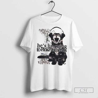 Cat Hes Listening To Pinkpantheress T Shirts Sweatshirt Designer