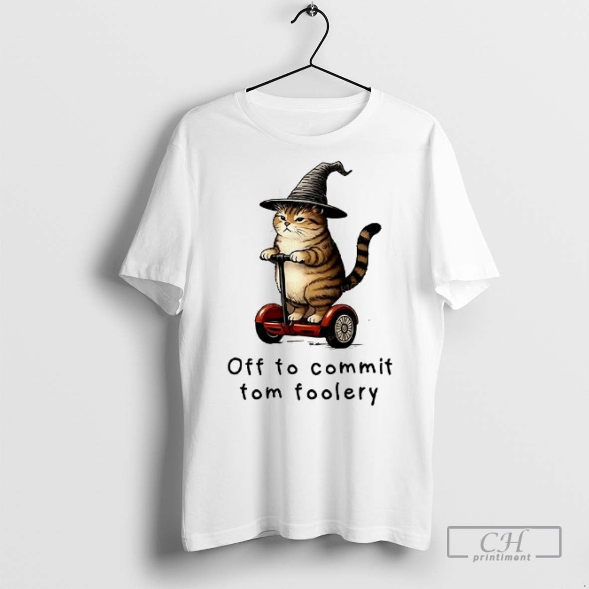 Cat Off To Commit Tom Foolery T Shirts Tank Top Retro Art